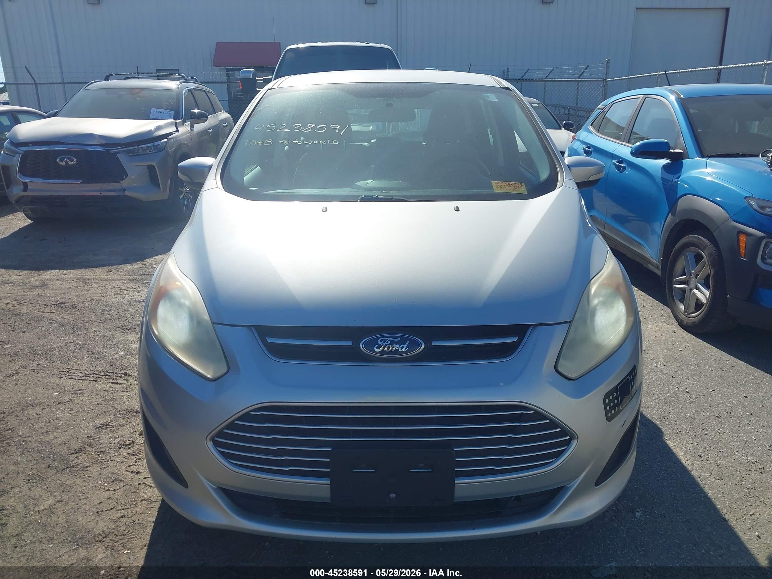 2014 Ford C-max Hybrid Se Silver vin: 1FADP5AU2EL519400