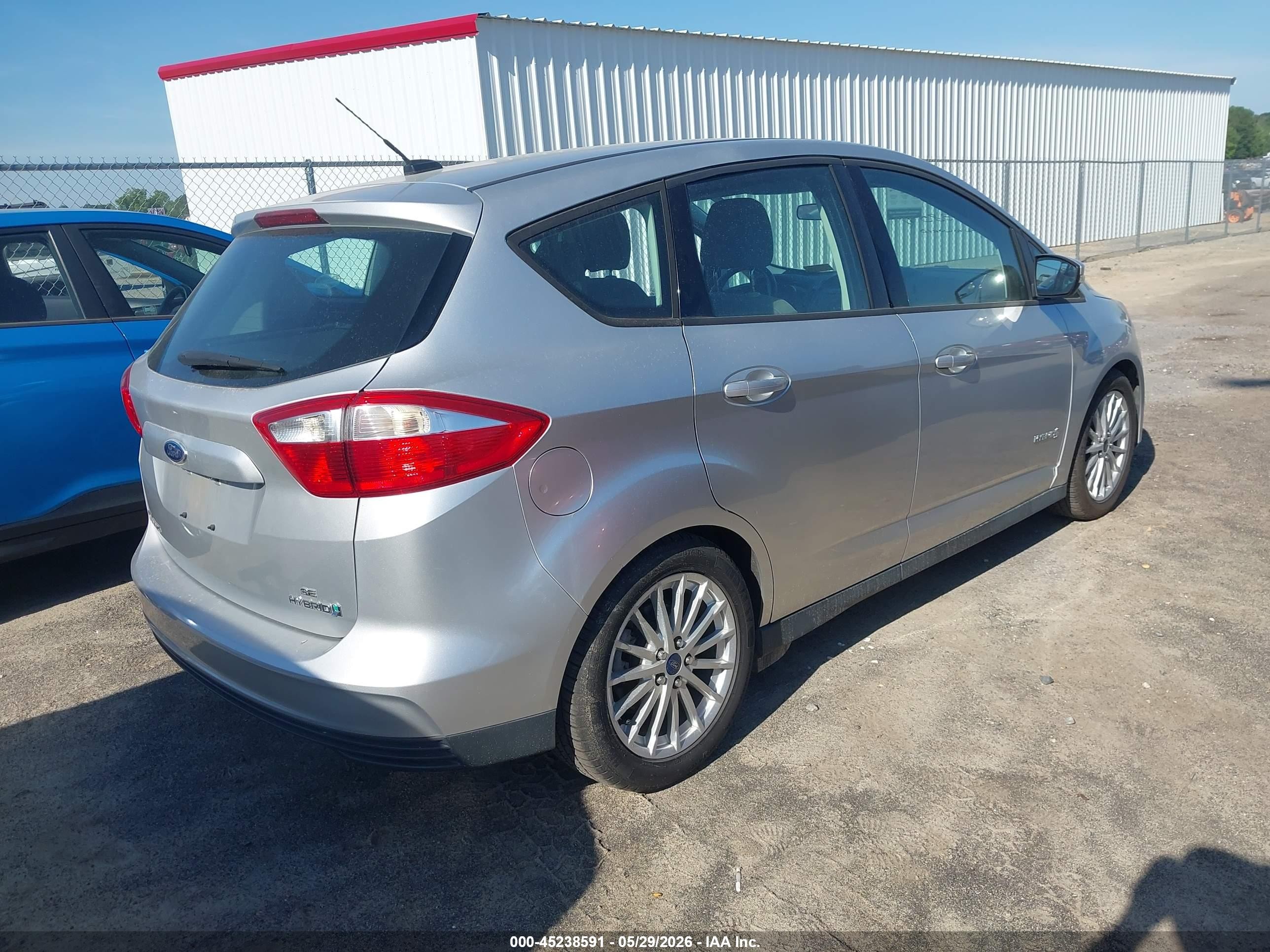 2014 Ford C-max Hybrid Se Silver vin: 1FADP5AU2EL519400