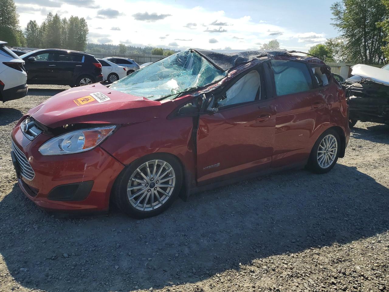 2015 Ford C-max Se Red vin: 1FADP5AU2FL116034