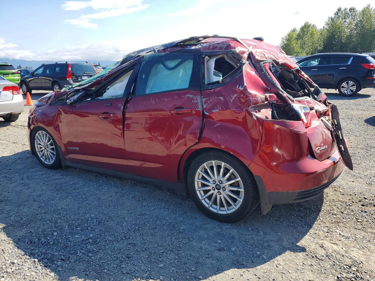 2015 Ford C-max Se Red vin: 1FADP5AU2FL116034