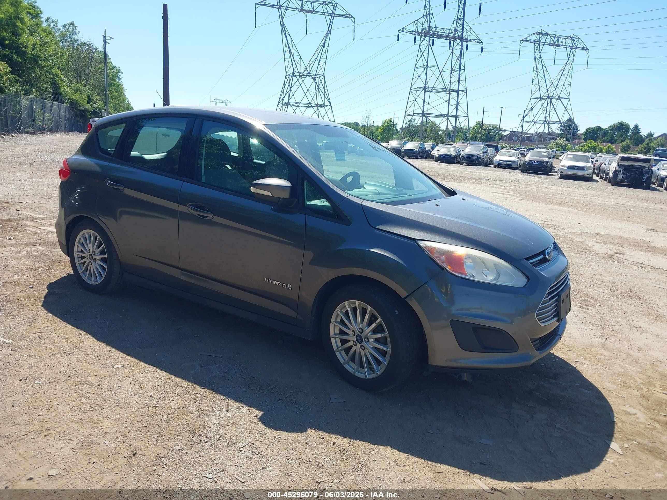 2015 Ford C-max Hybrid Se Gray vin: 1FADP5AU2FL117569