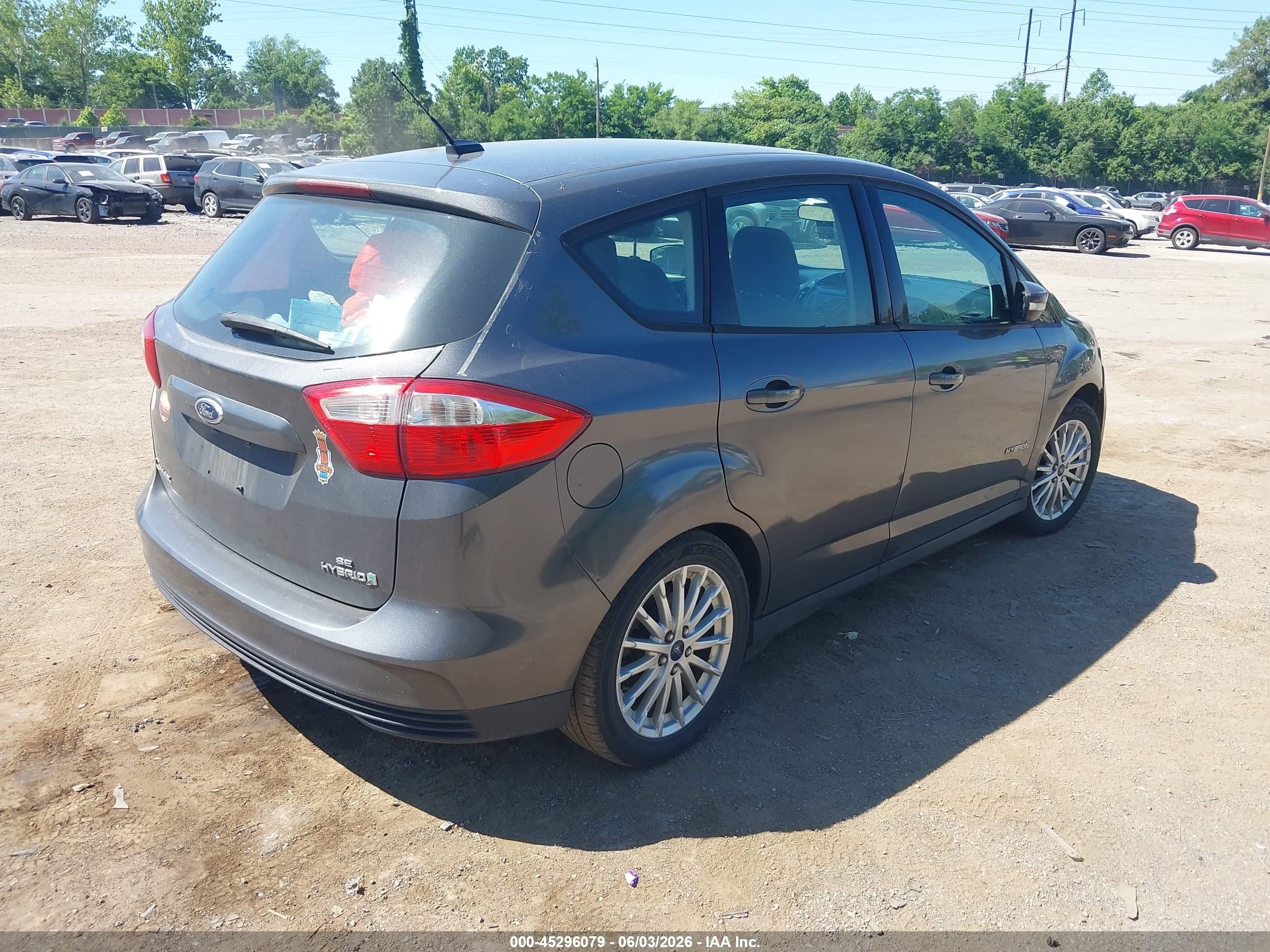 2015 Ford C-max Hybrid Se Gray vin: 1FADP5AU2FL117569