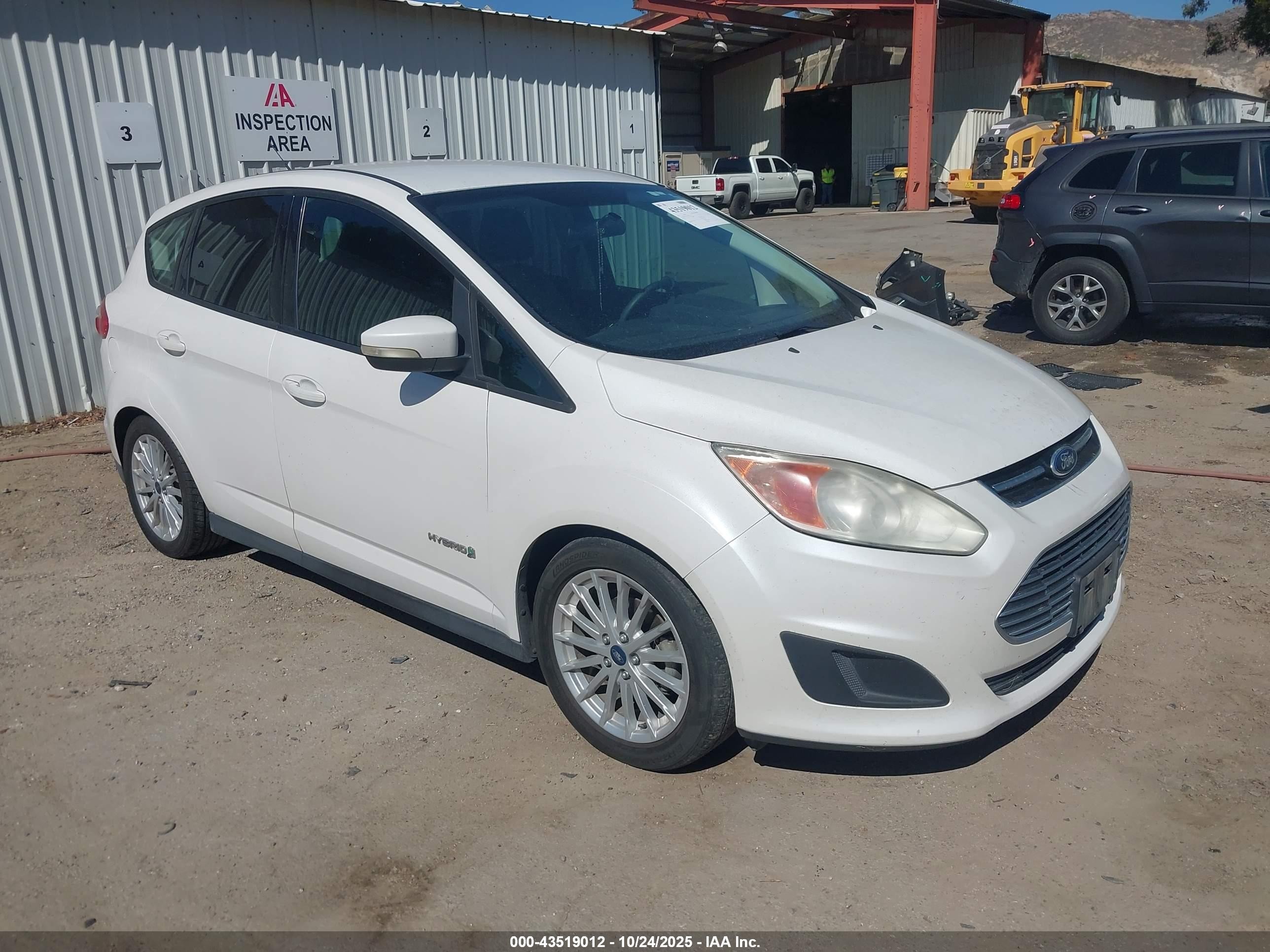 2013 Ford C-max Hybrid Se White vin: 1FADP5AU3DL502099