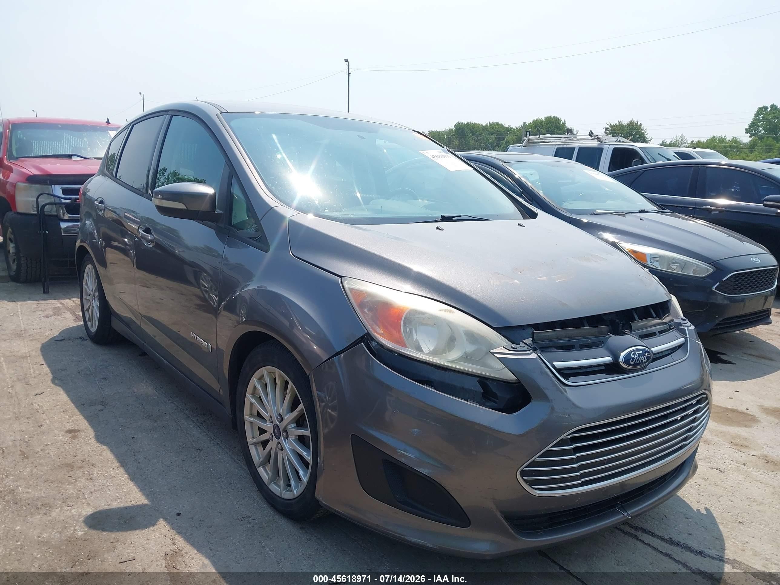 2013 Ford C-max Hybrid Se Gray vin: 1FADP5AU3DL504368