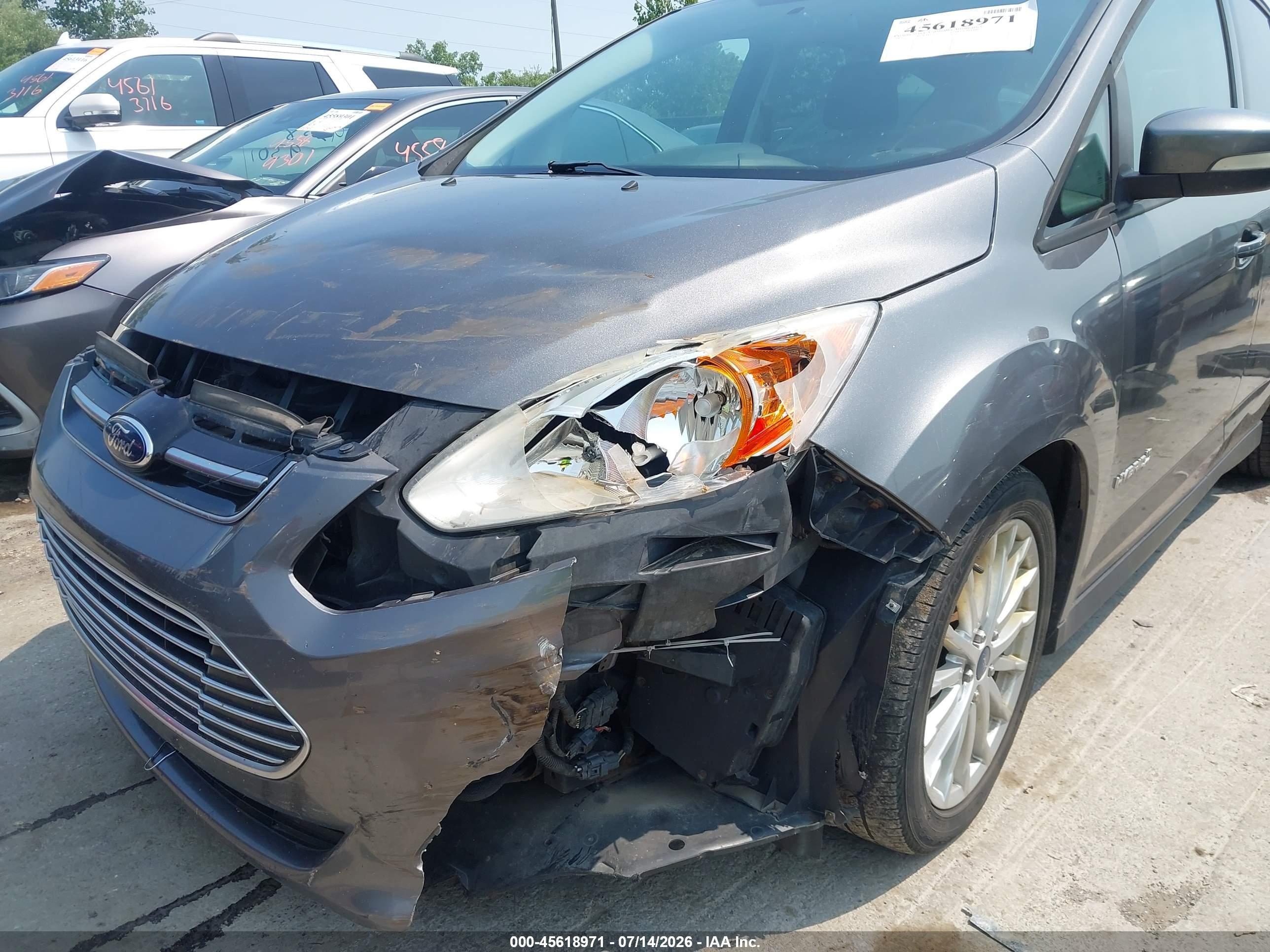 2013 Ford C-max Hybrid Se Gray vin: 1FADP5AU3DL504368