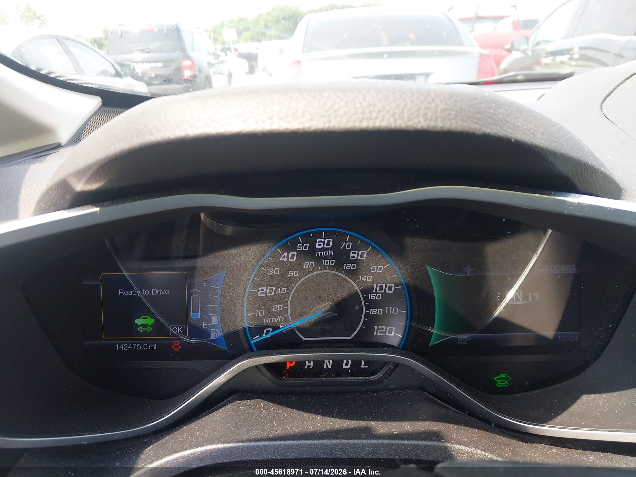 2013 Ford C-max Hybrid Se Gray vin: 1FADP5AU3DL504368