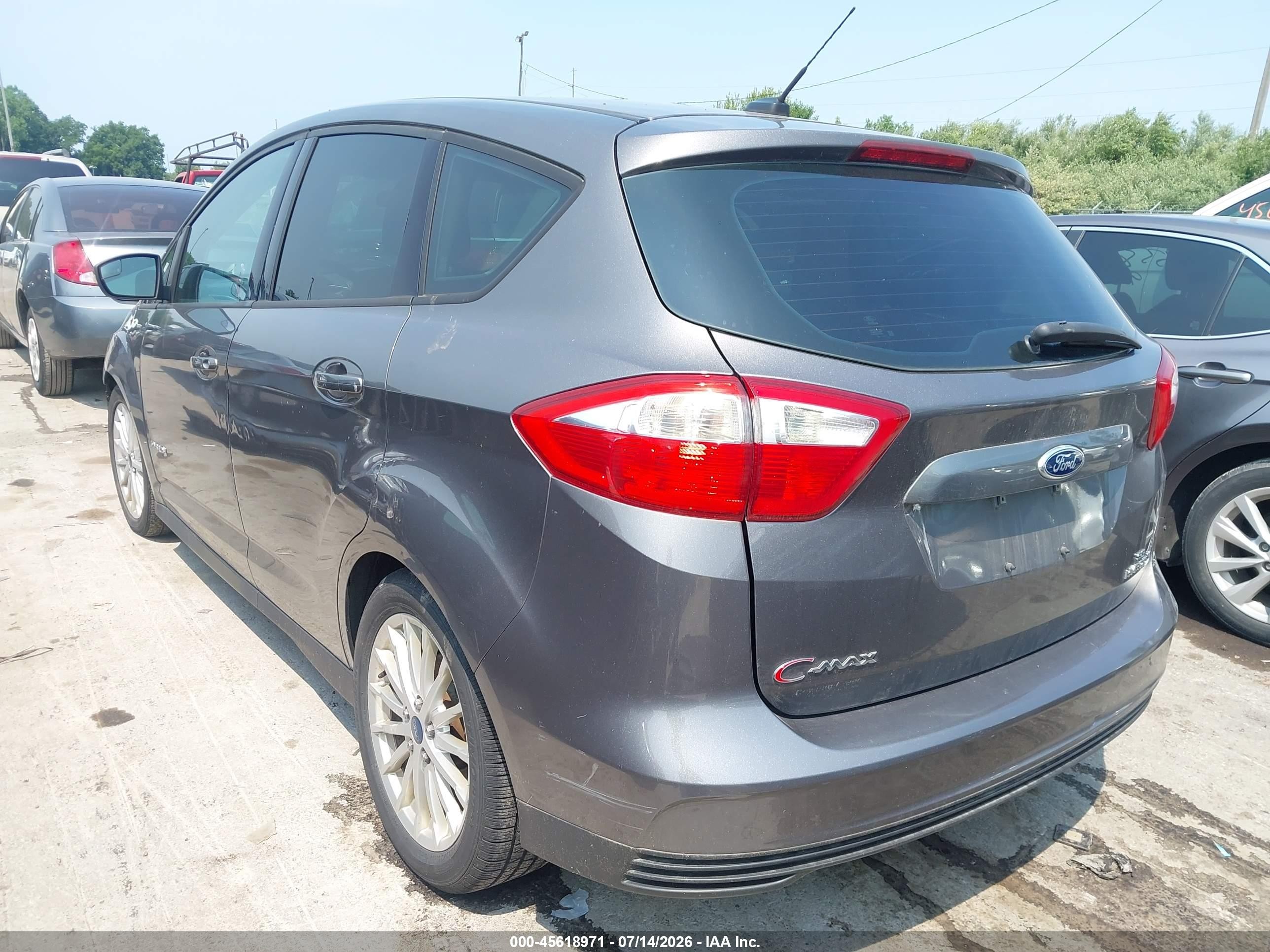 2013 Ford C-max Hybrid Se Gray vin: 1FADP5AU3DL504368