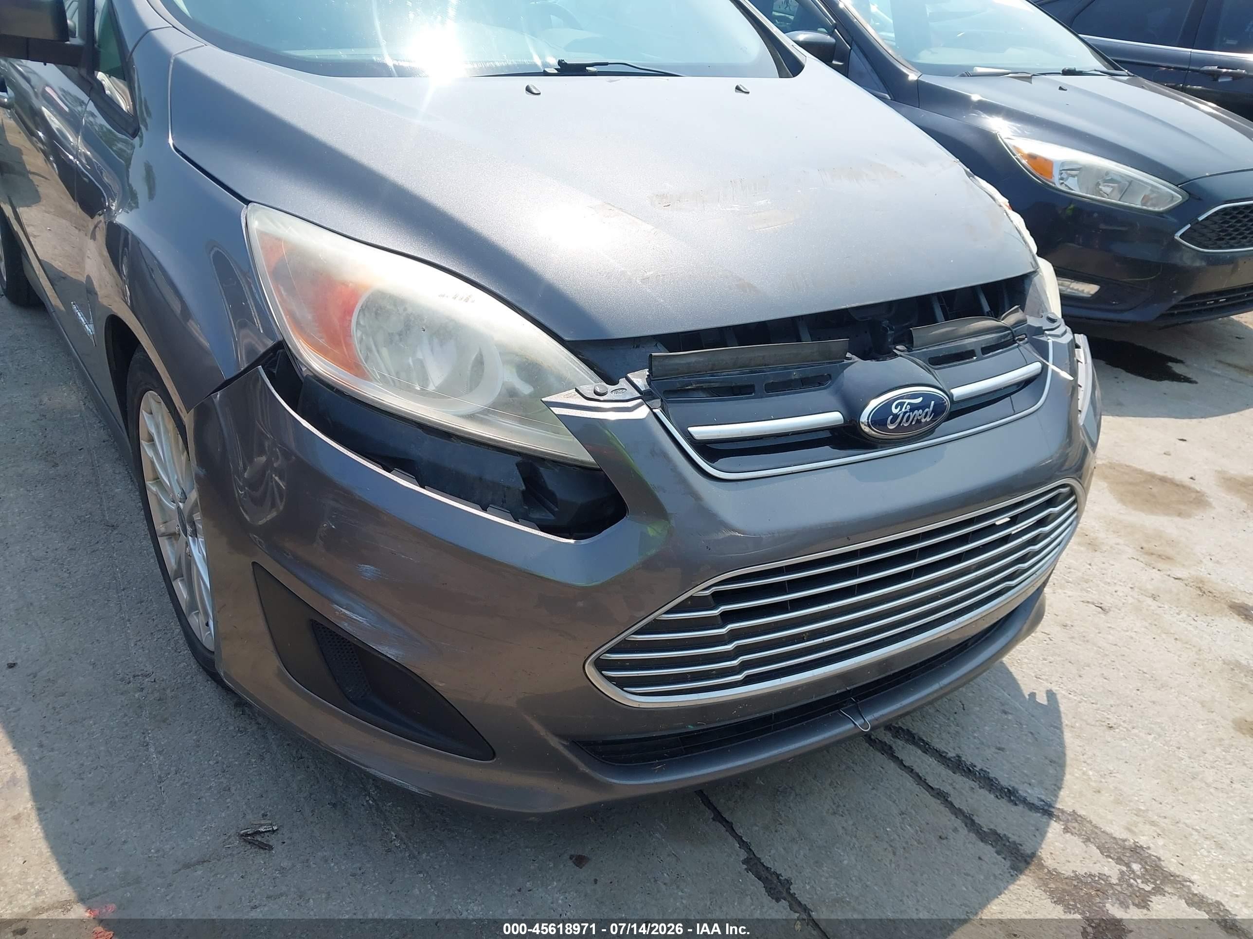 2013 Ford C-max Hybrid Se Gray vin: 1FADP5AU3DL504368
