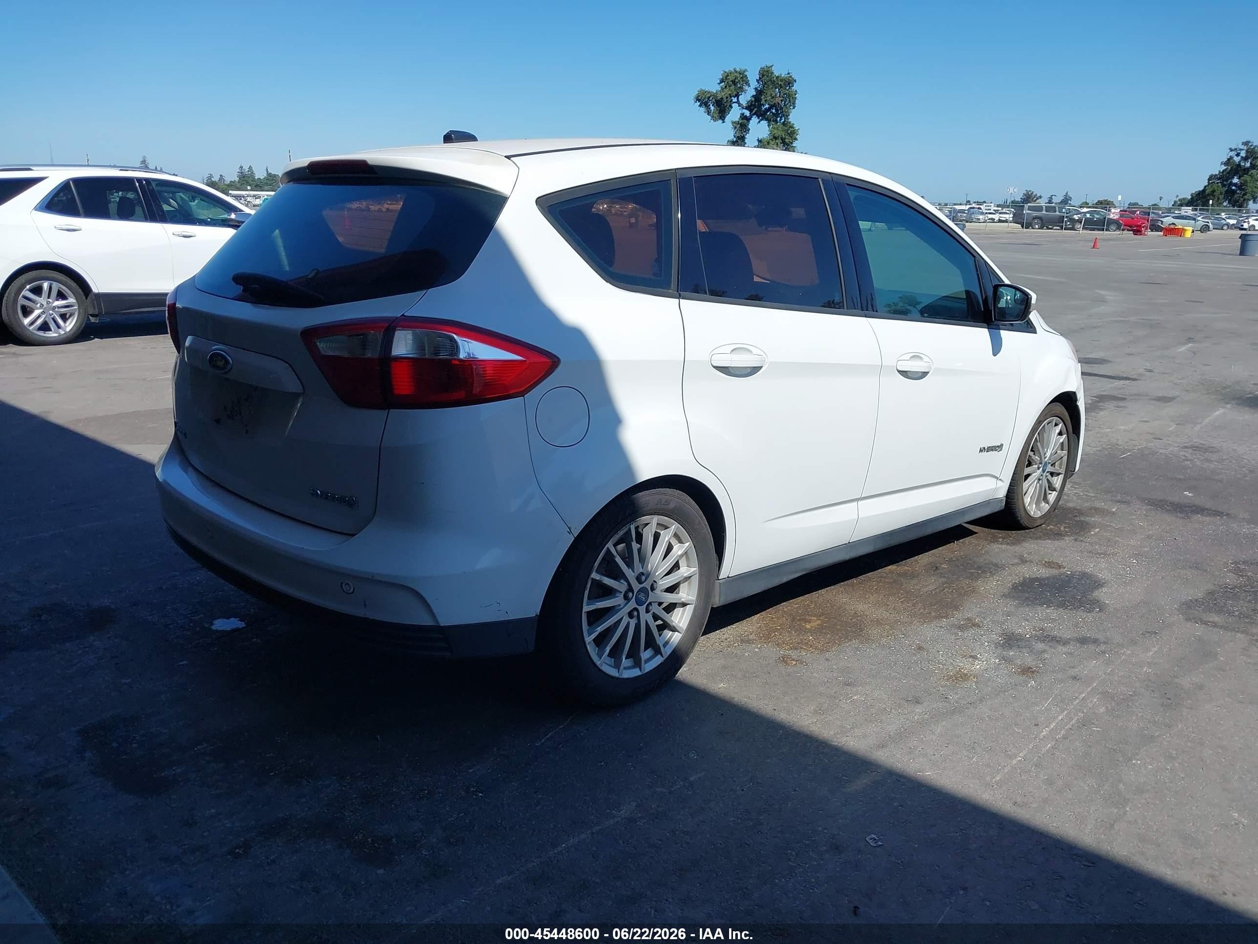 2013 Ford C-max Hybrid Se White vin: 1FADP5AU3DL511773