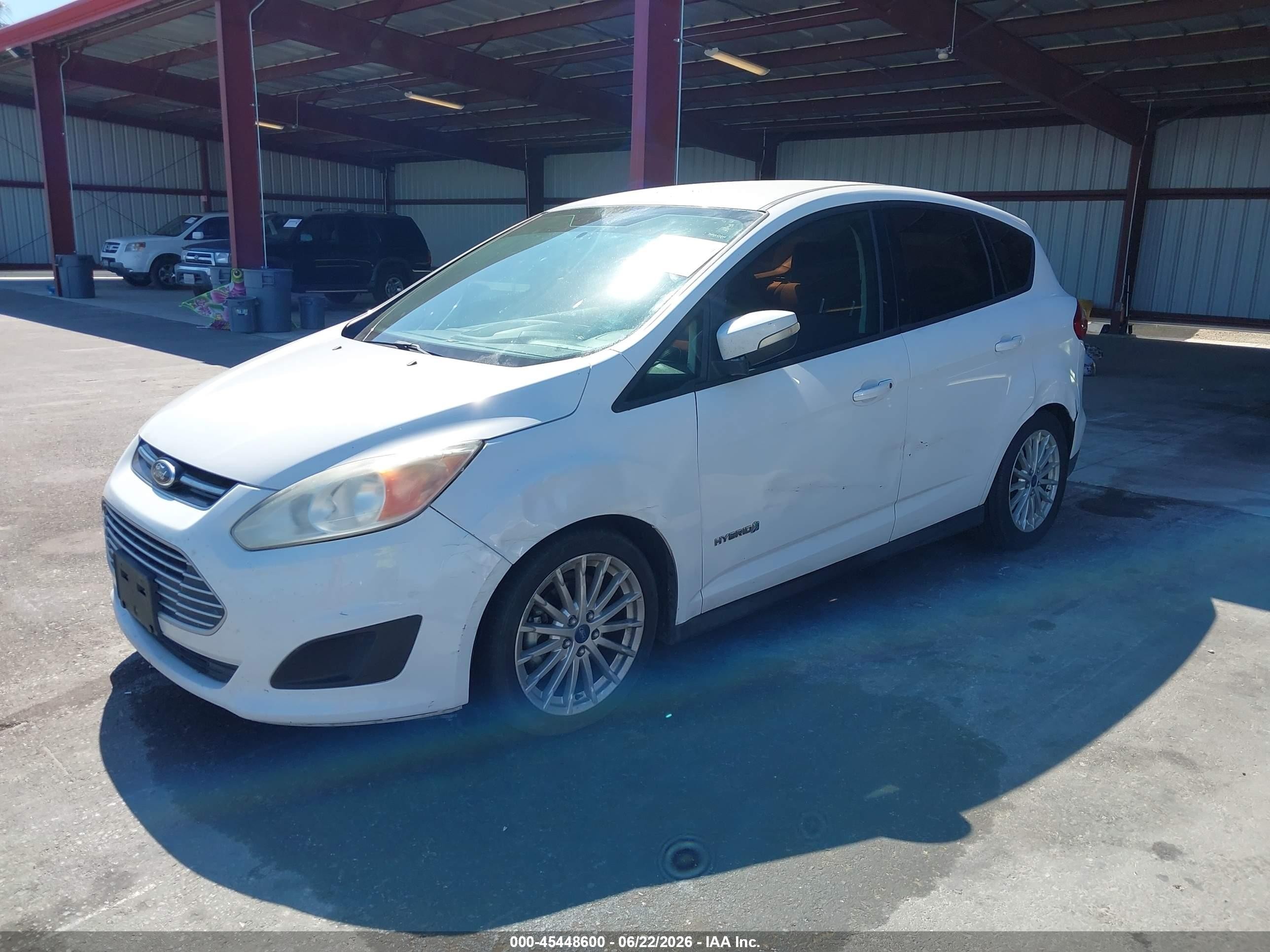 2013 Ford C-max Hybrid Se White vin: 1FADP5AU3DL511773