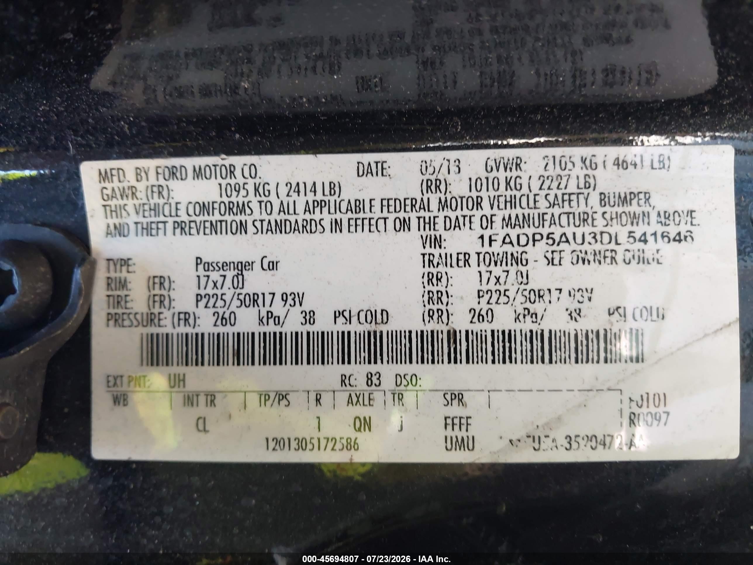 2013 Ford C-max Hybrid Se Black vin: 1FADP5AU3DL541646