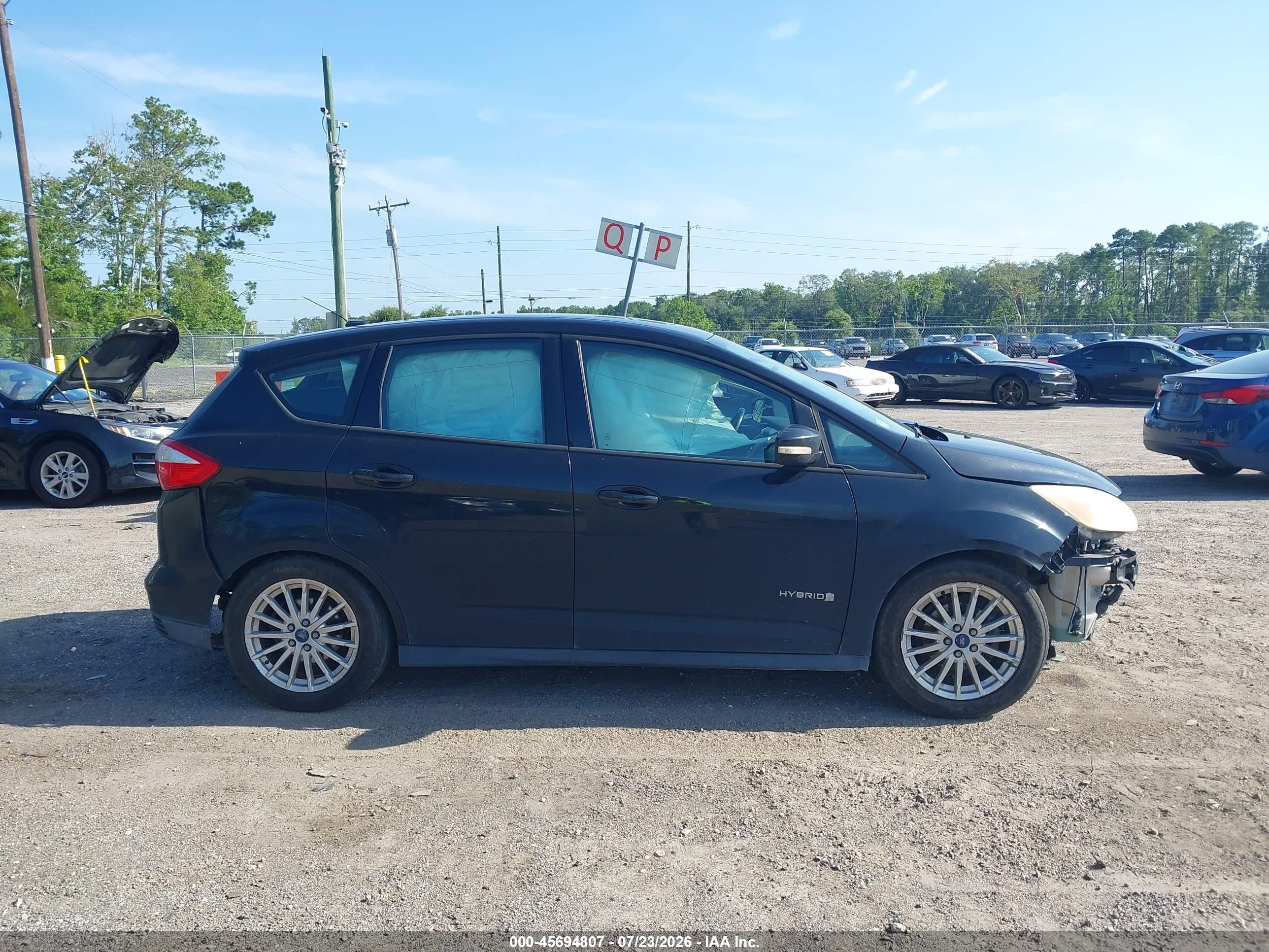 2013 Ford C-max Hybrid Se Black vin: 1FADP5AU3DL541646