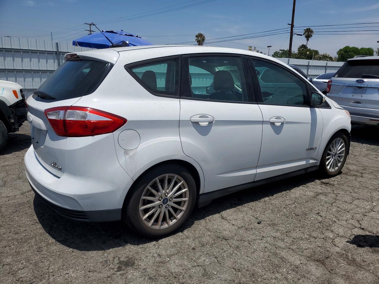 2014 Ford C-max Se White vin: 1FADP5AU3EL511824