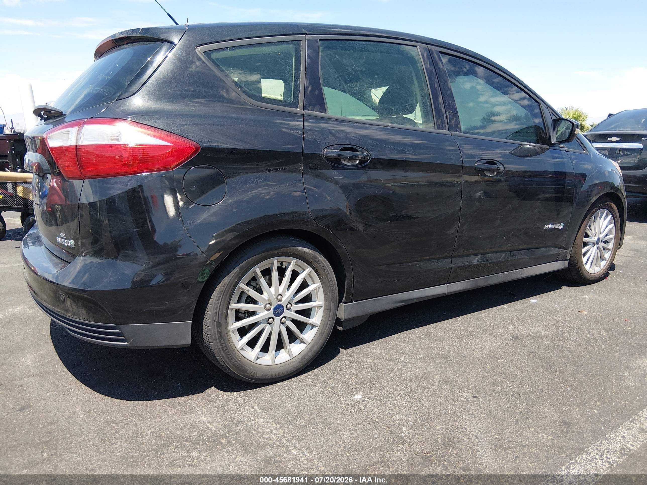 2014 Ford C-max Hybrid Se Black vin: 1FADP5AU3EL515243
