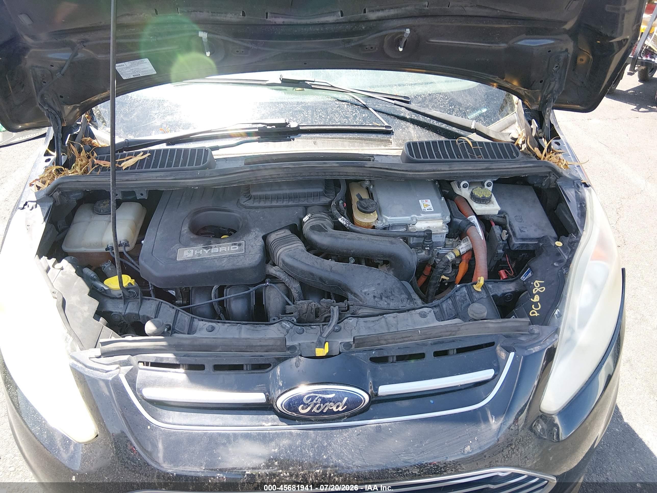 2014 Ford C-max Hybrid Se Black vin: 1FADP5AU3EL515243