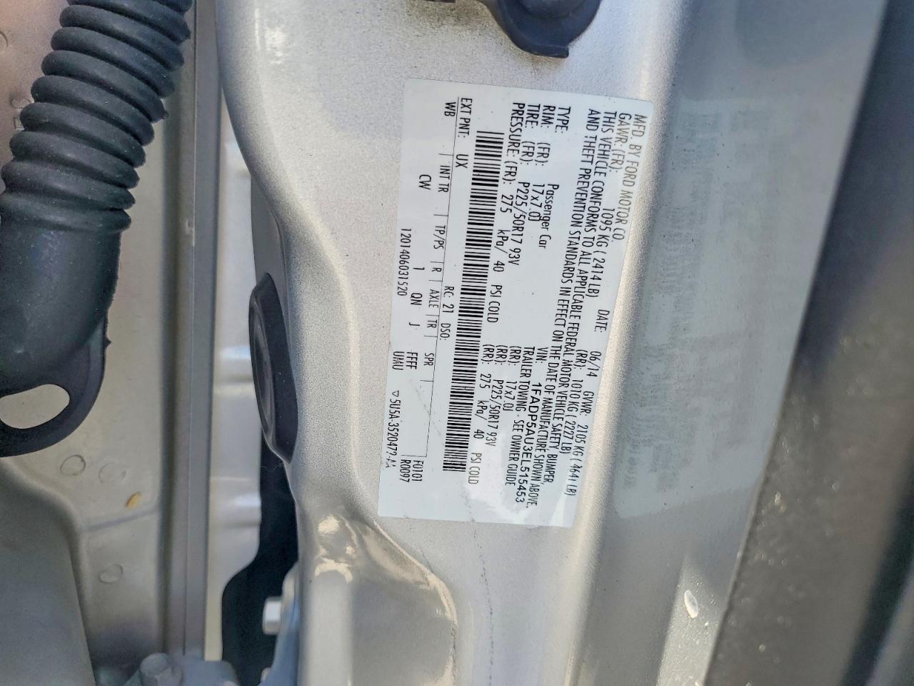 2014 Ford C-max Se Silver vin: 1FADP5AU3EL515453
