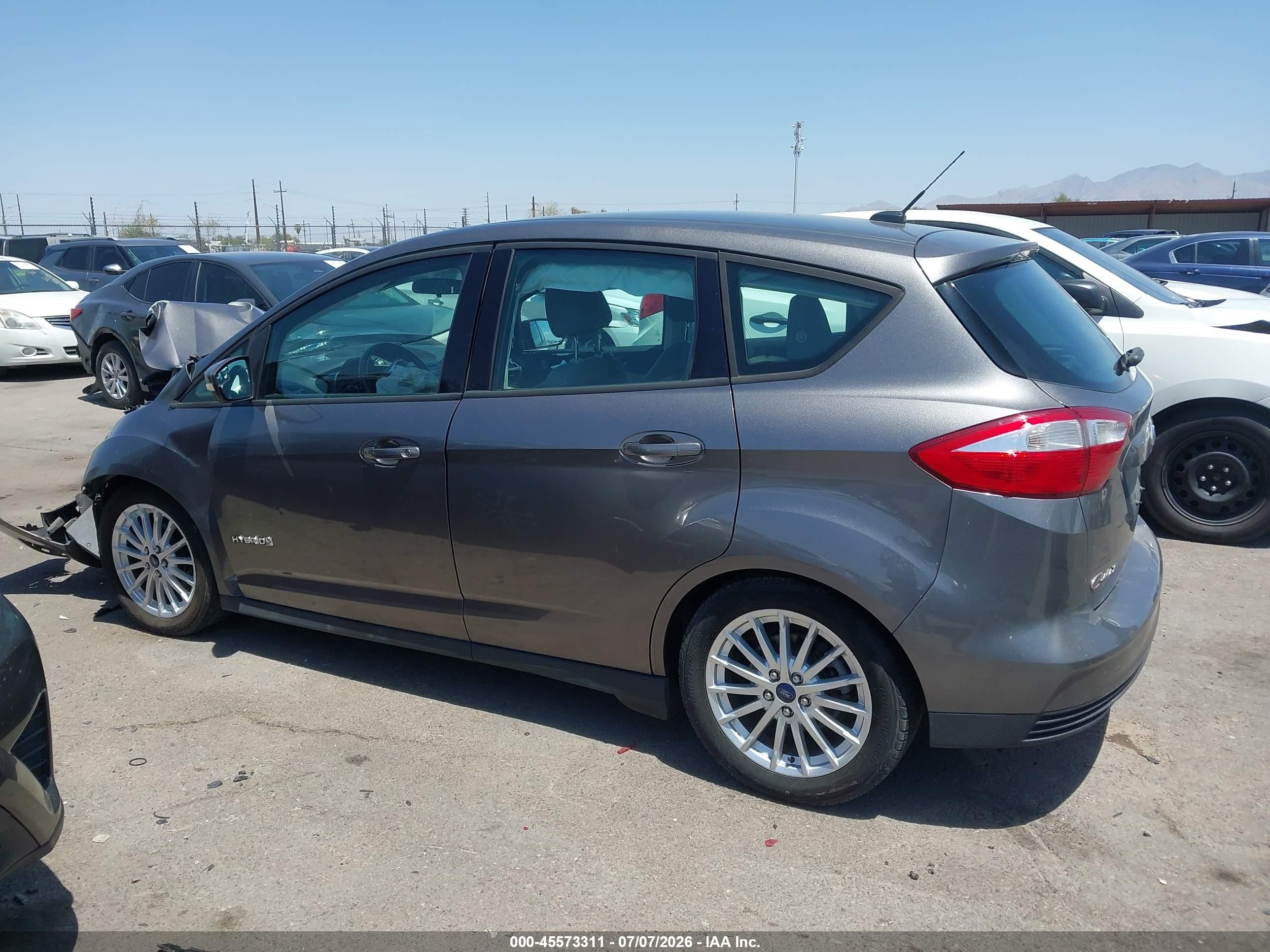 2014 Ford C-max Hybrid Se Gray vin: 1FADP5AU3EL519762
