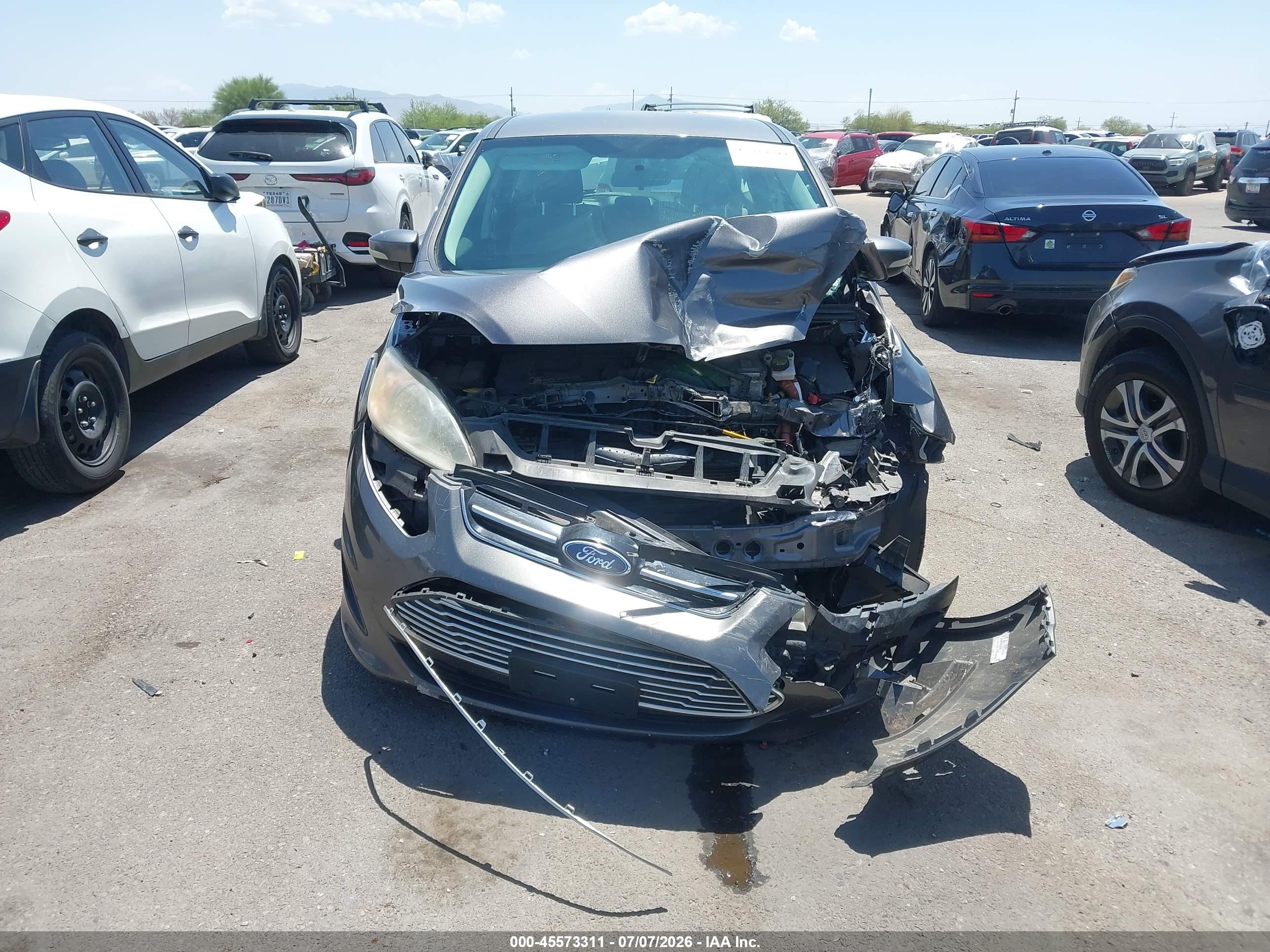 2014 Ford C-max Hybrid Se Gray vin: 1FADP5AU3EL519762