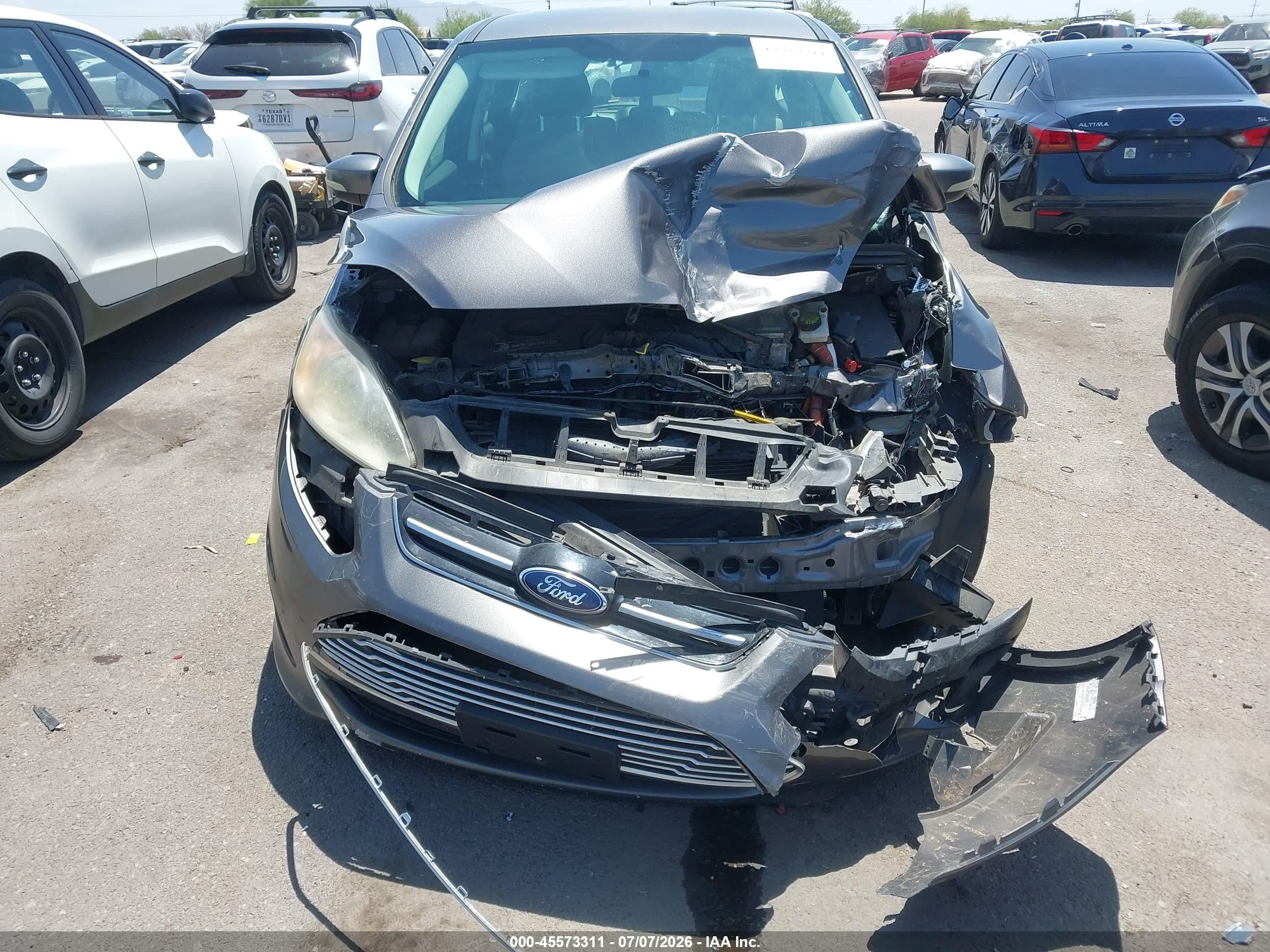 2014 Ford C-max Hybrid Se Gray vin: 1FADP5AU3EL519762