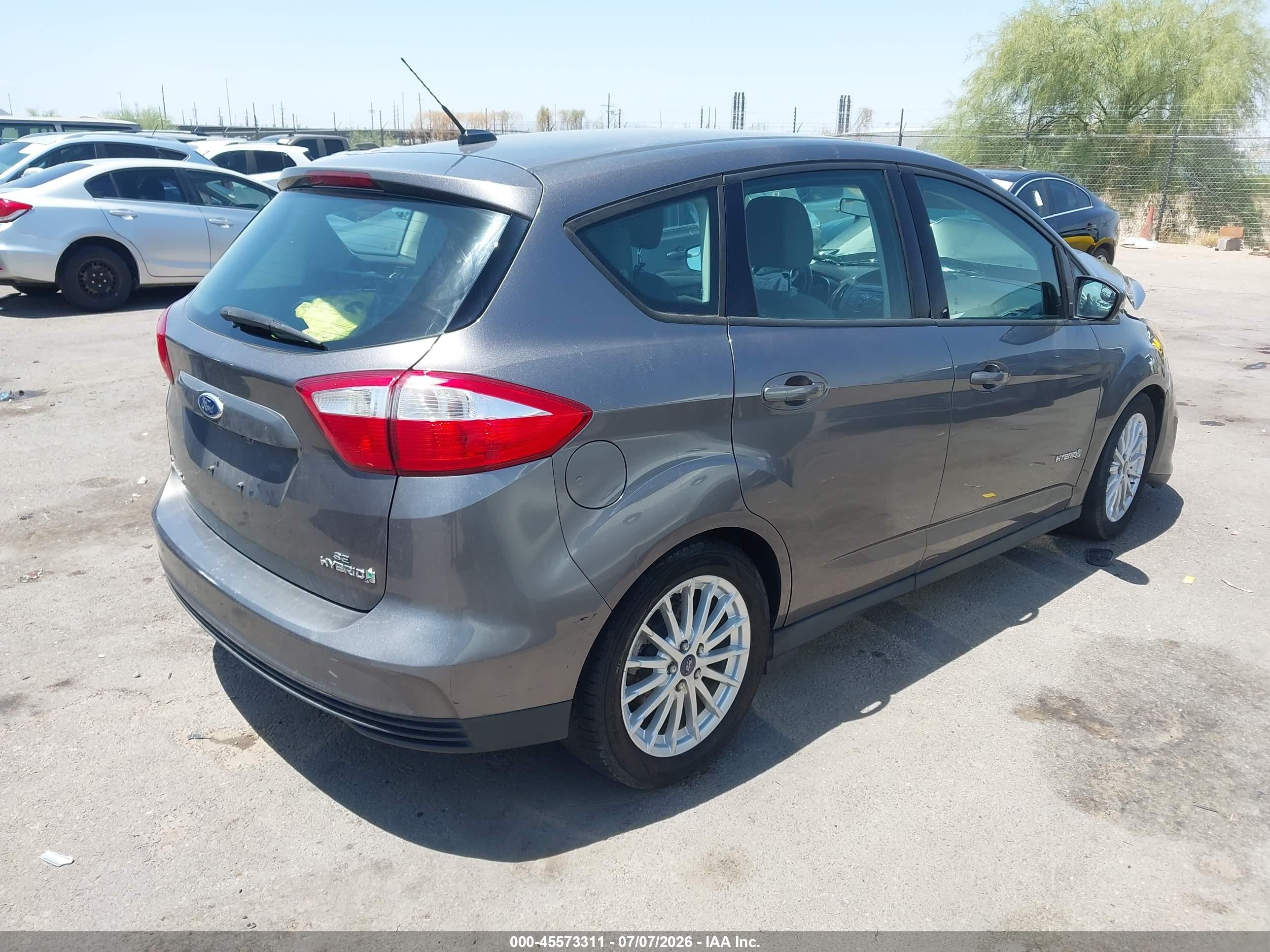 2014 Ford C-max Hybrid Se Gray vin: 1FADP5AU3EL519762