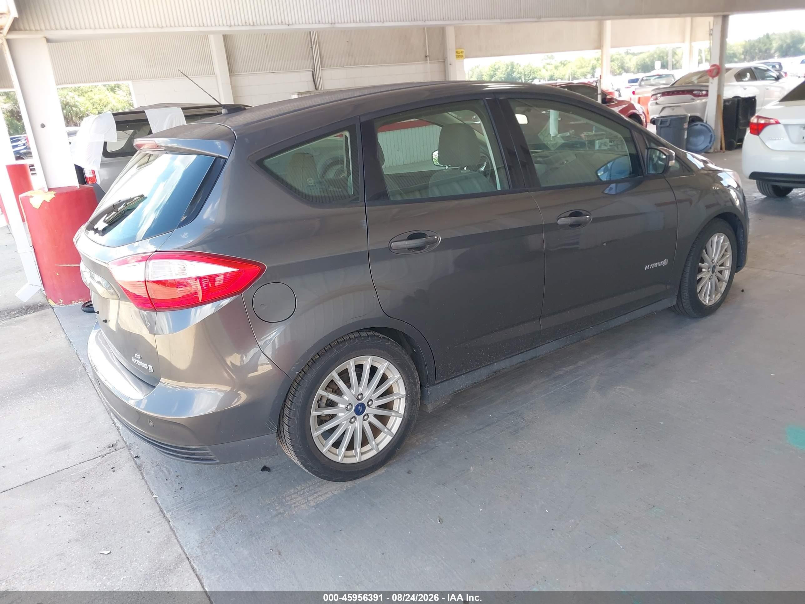 2015 Ford C-max Hybrid Se Gray vin: 1FADP5AU3FL100859