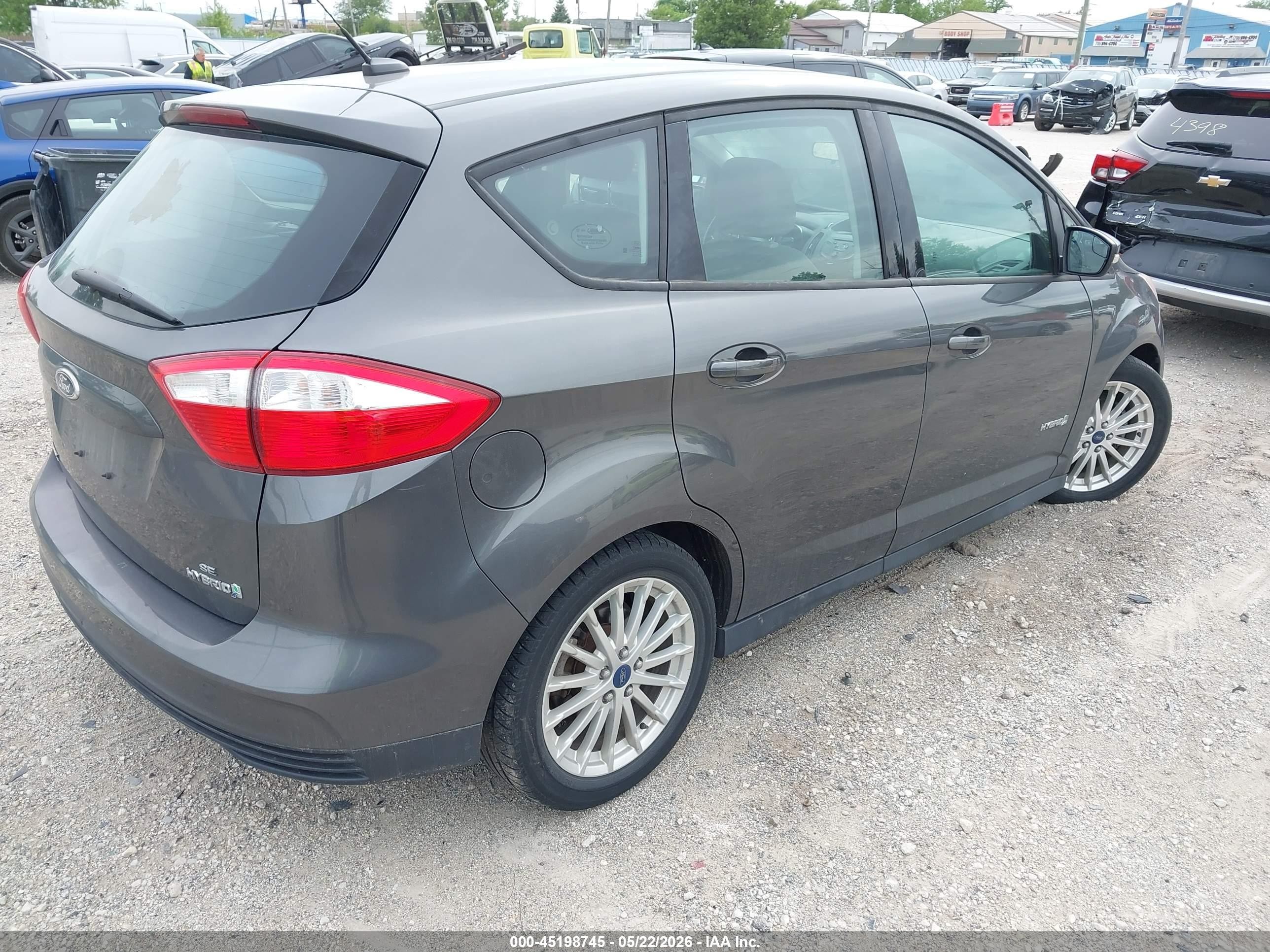 2015 Ford C-max Hybrid Se Gray vin: 1FADP5AU3FL123297