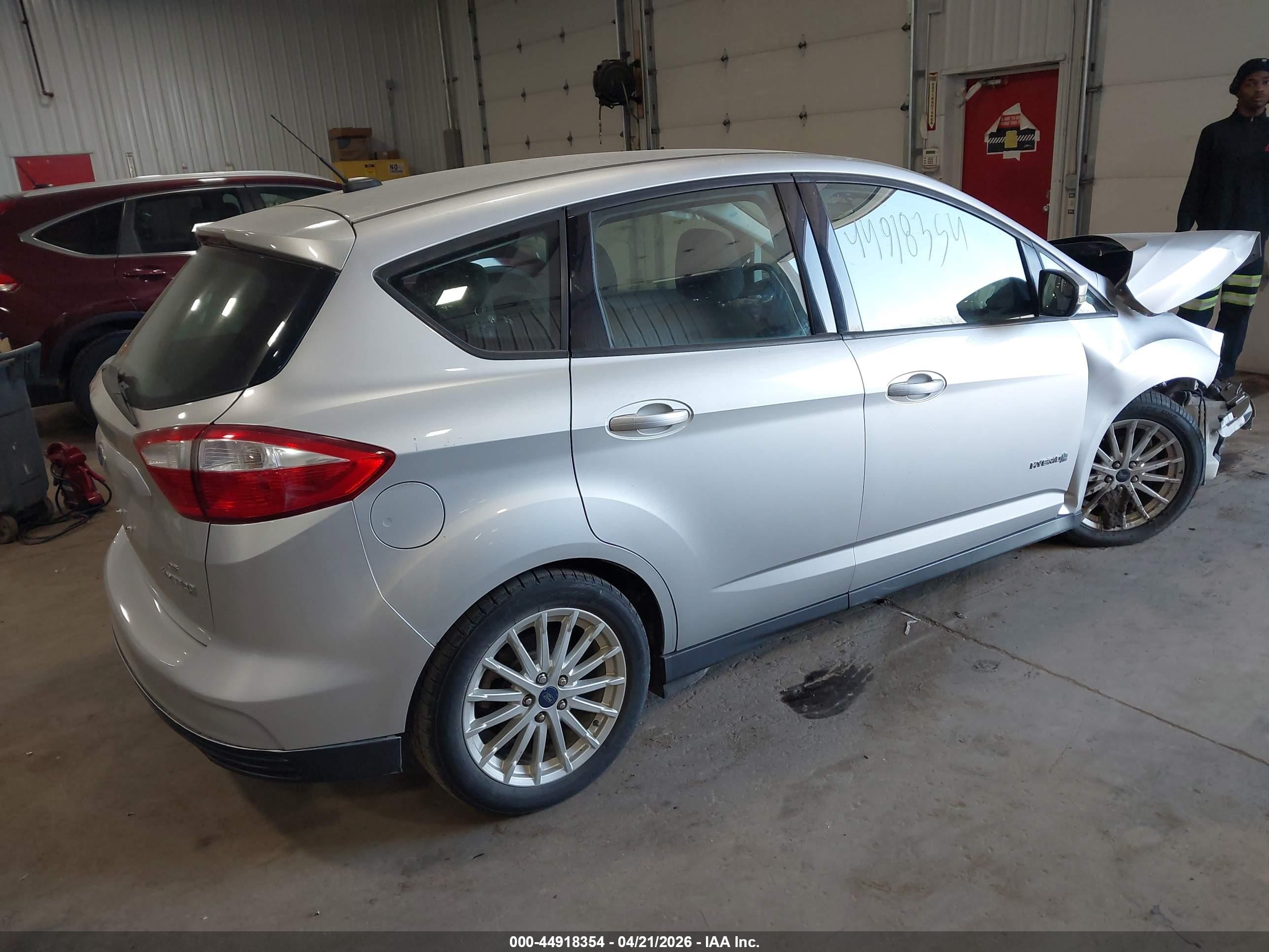 2016 Ford C-max Hybrid Se Silver vin: 1FADP5AU3GL109062