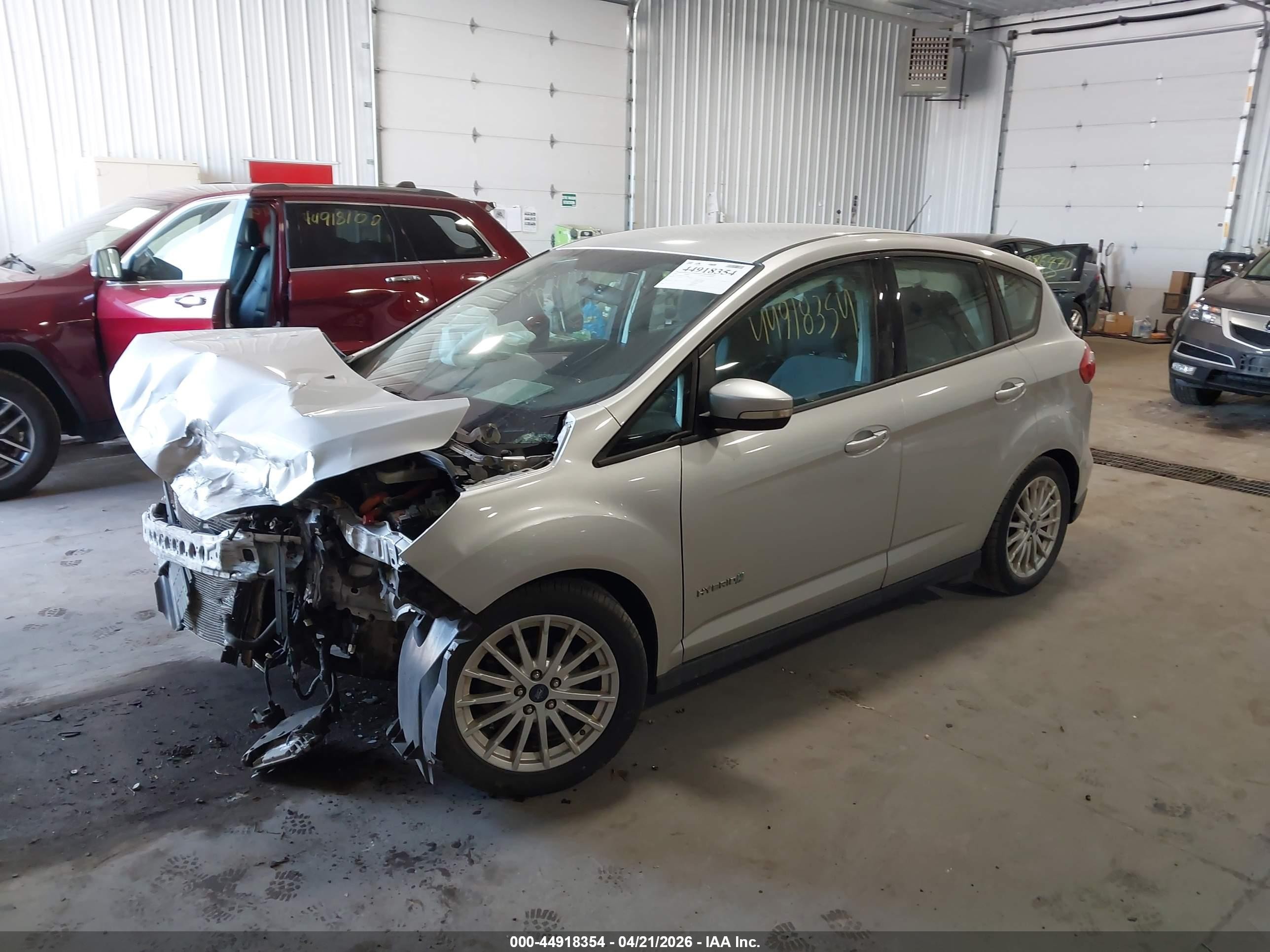 2016 Ford C-max Hybrid Se Silver vin: 1FADP5AU3GL109062