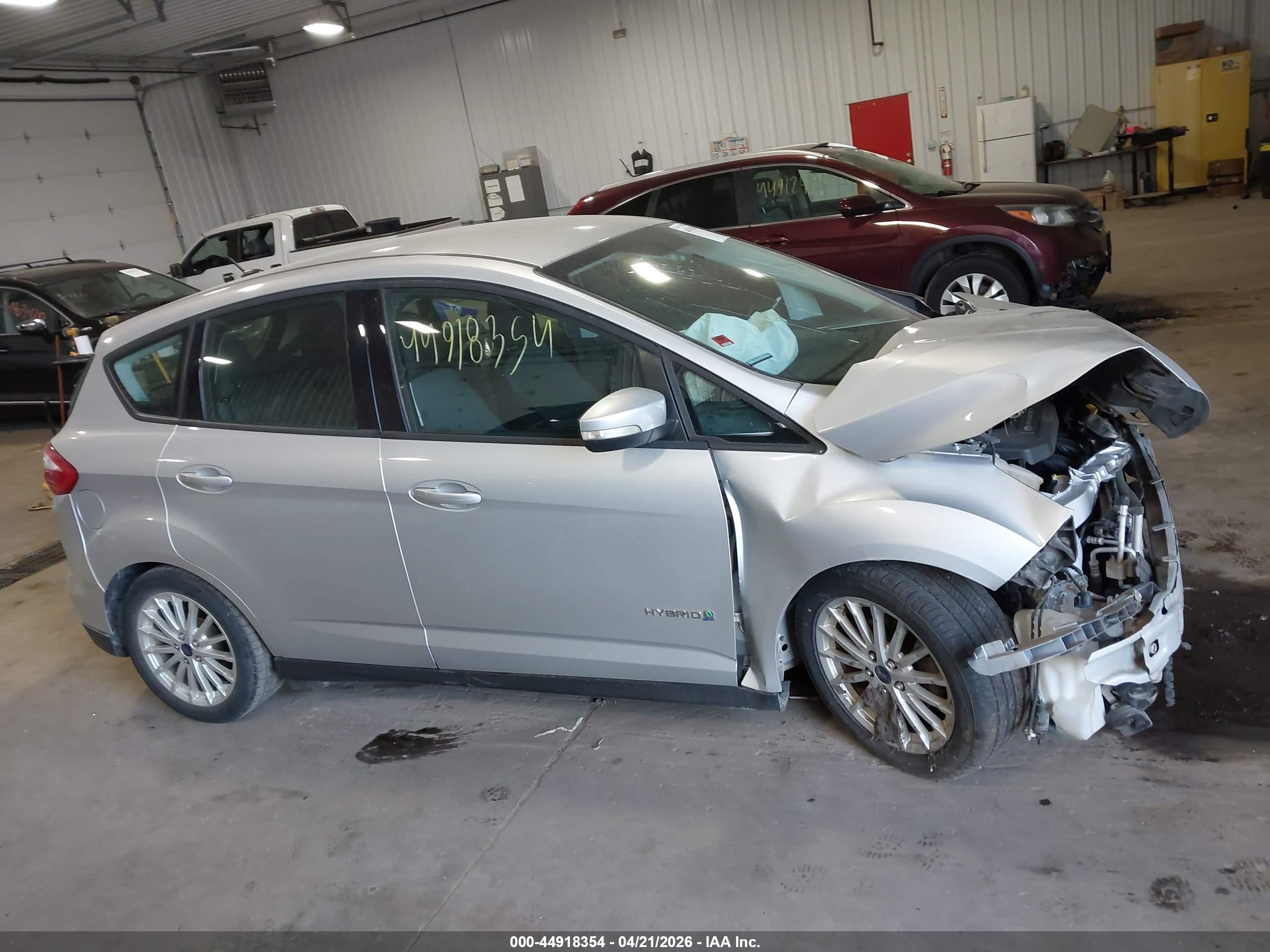 2016 Ford C-max Hybrid Se Silver vin: 1FADP5AU3GL109062