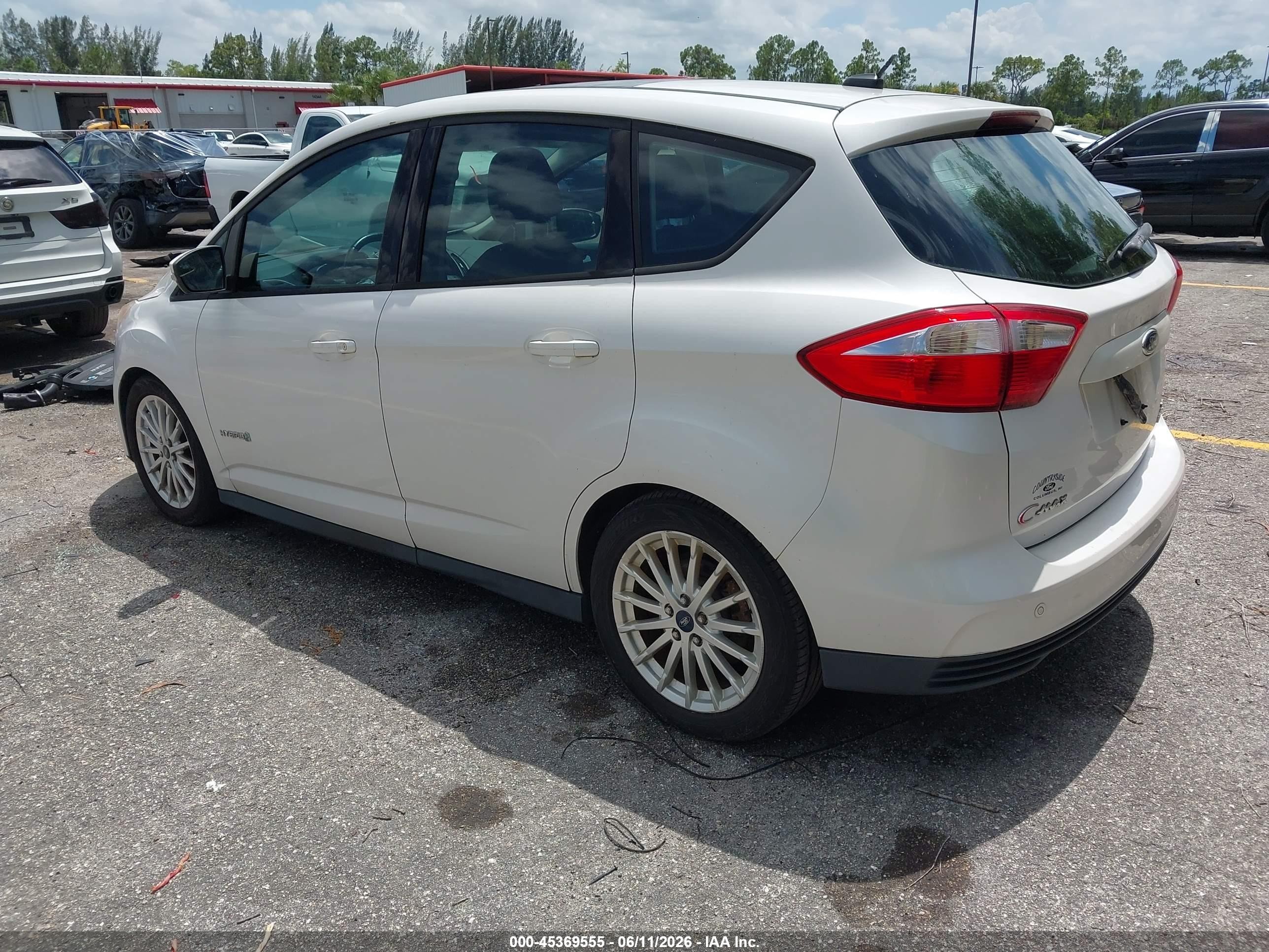 2013 Ford C-max Hybrid Se Белый vin: 1FADP5AU4DL517324