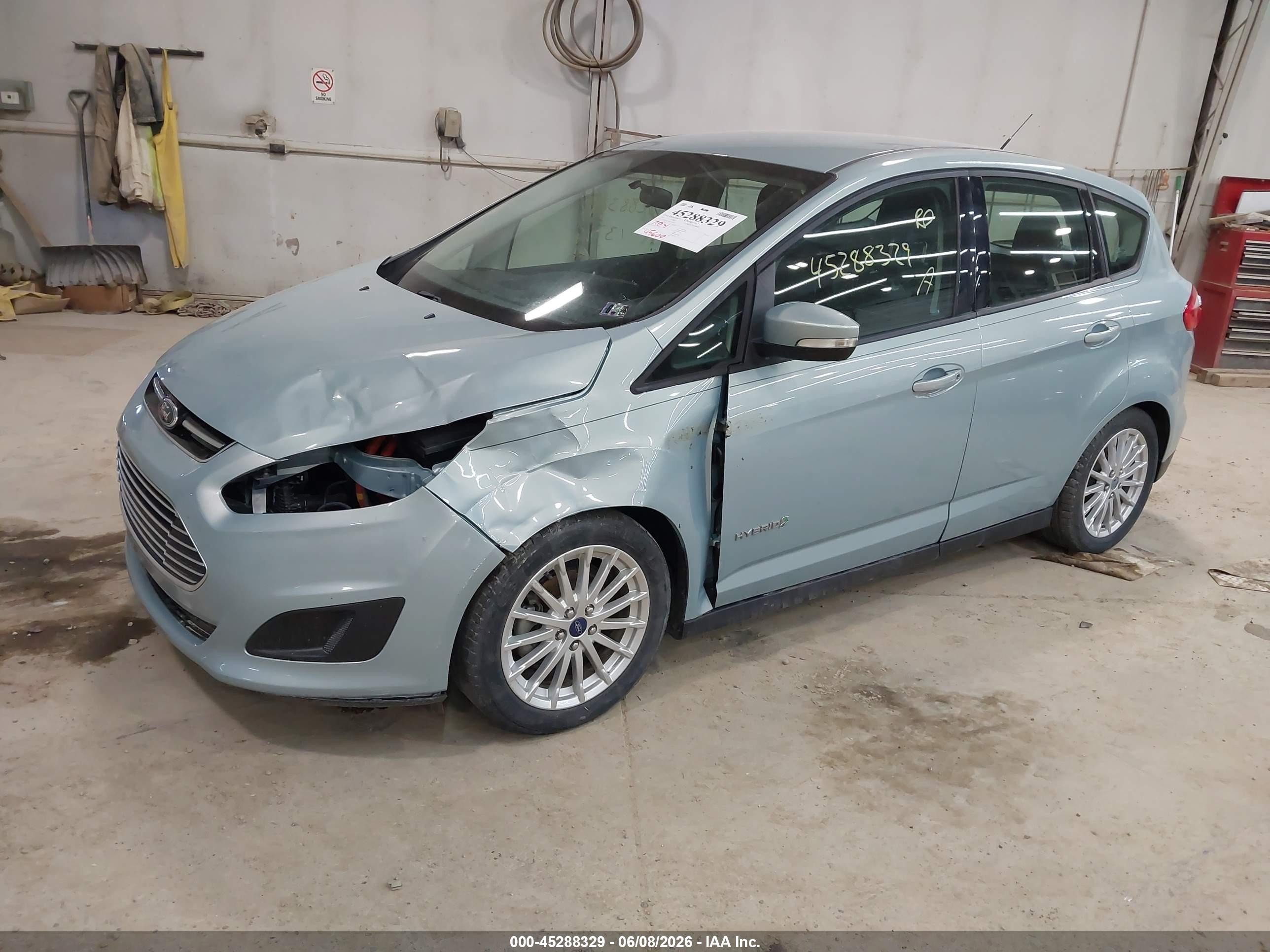 2013 Ford C-max Hybrid Se Silver vin: 1FADP5AU4DL518294