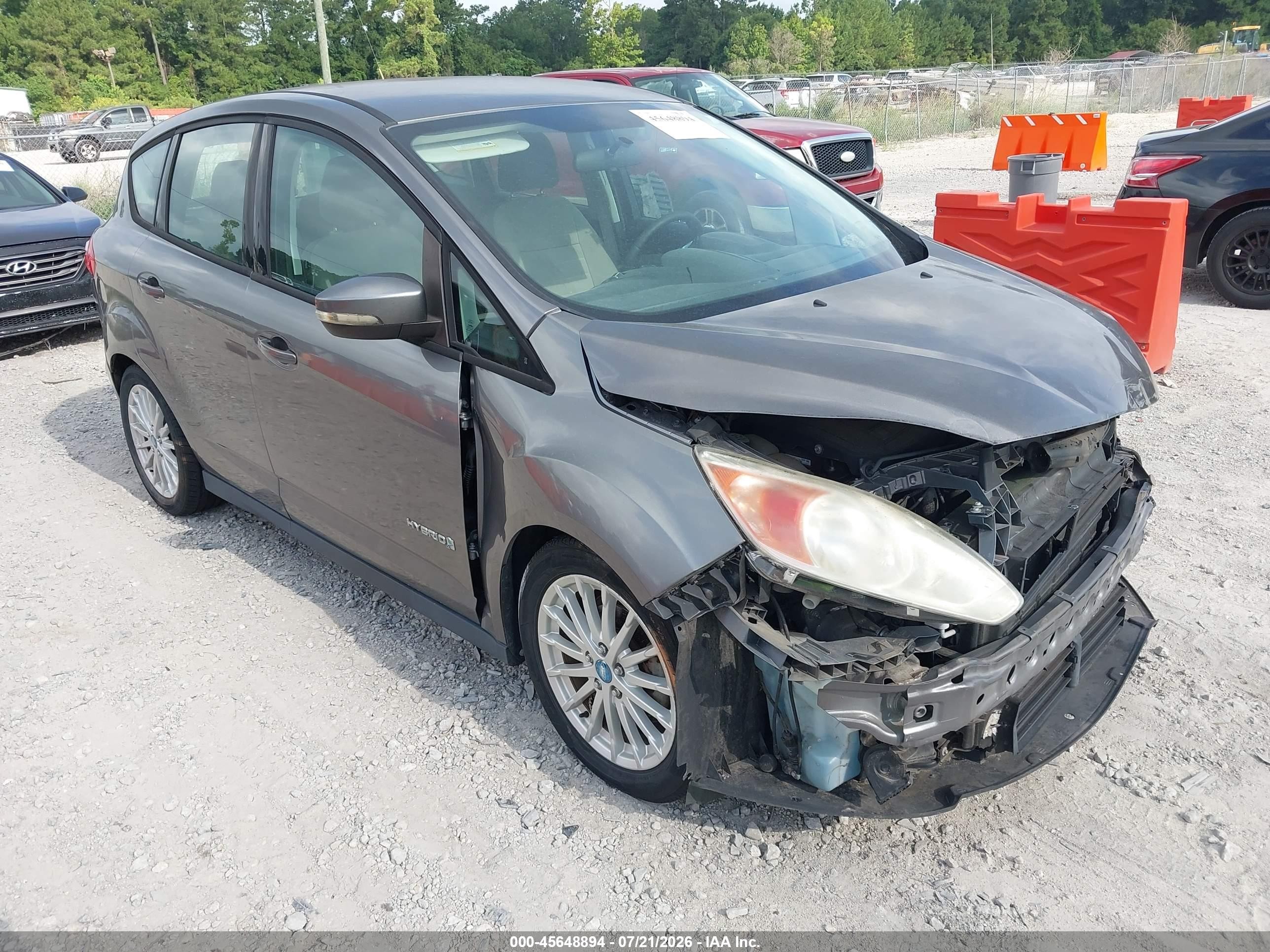 2013 Ford C-max Hybrid Se Gray vin: 1FADP5AU4DL527528