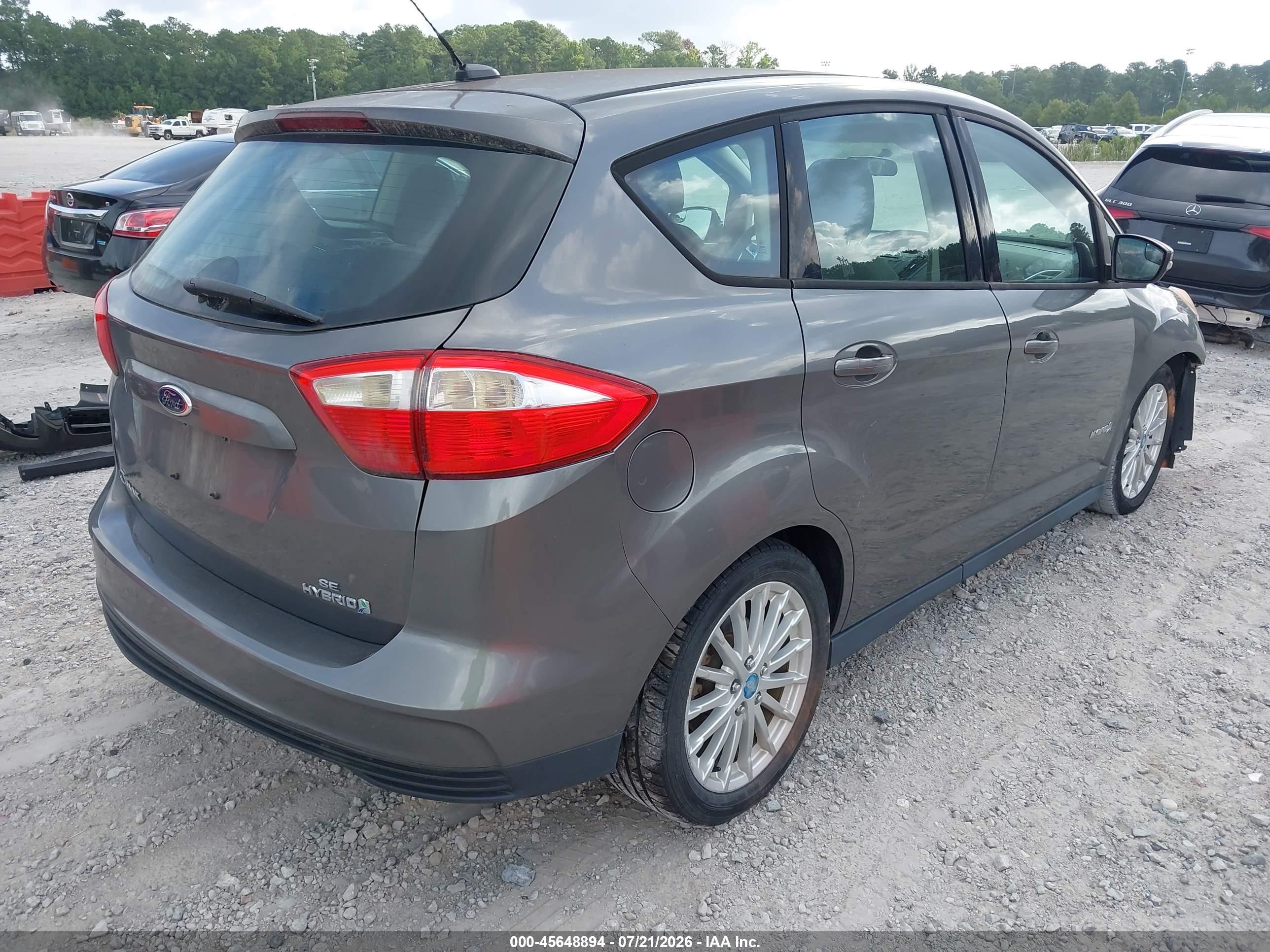2013 Ford C-max Hybrid Se Gray vin: 1FADP5AU4DL527528