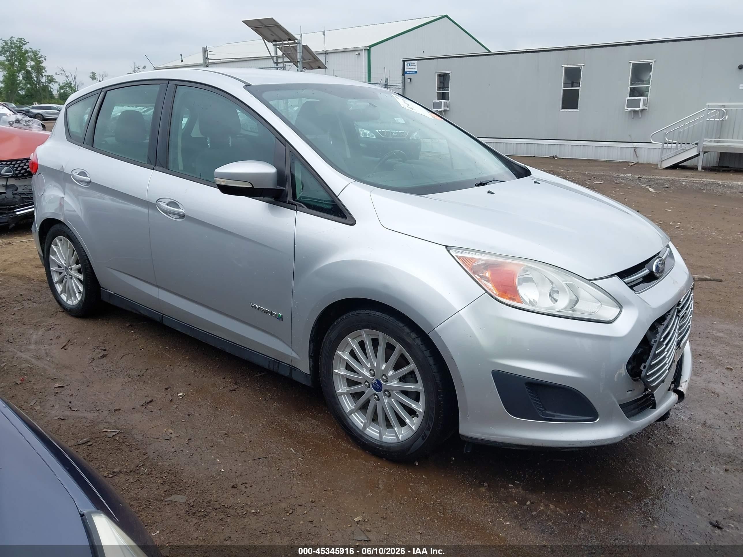 2013 Ford C-max Hybrid Se Silver vin: 1FADP5AU4DL540537