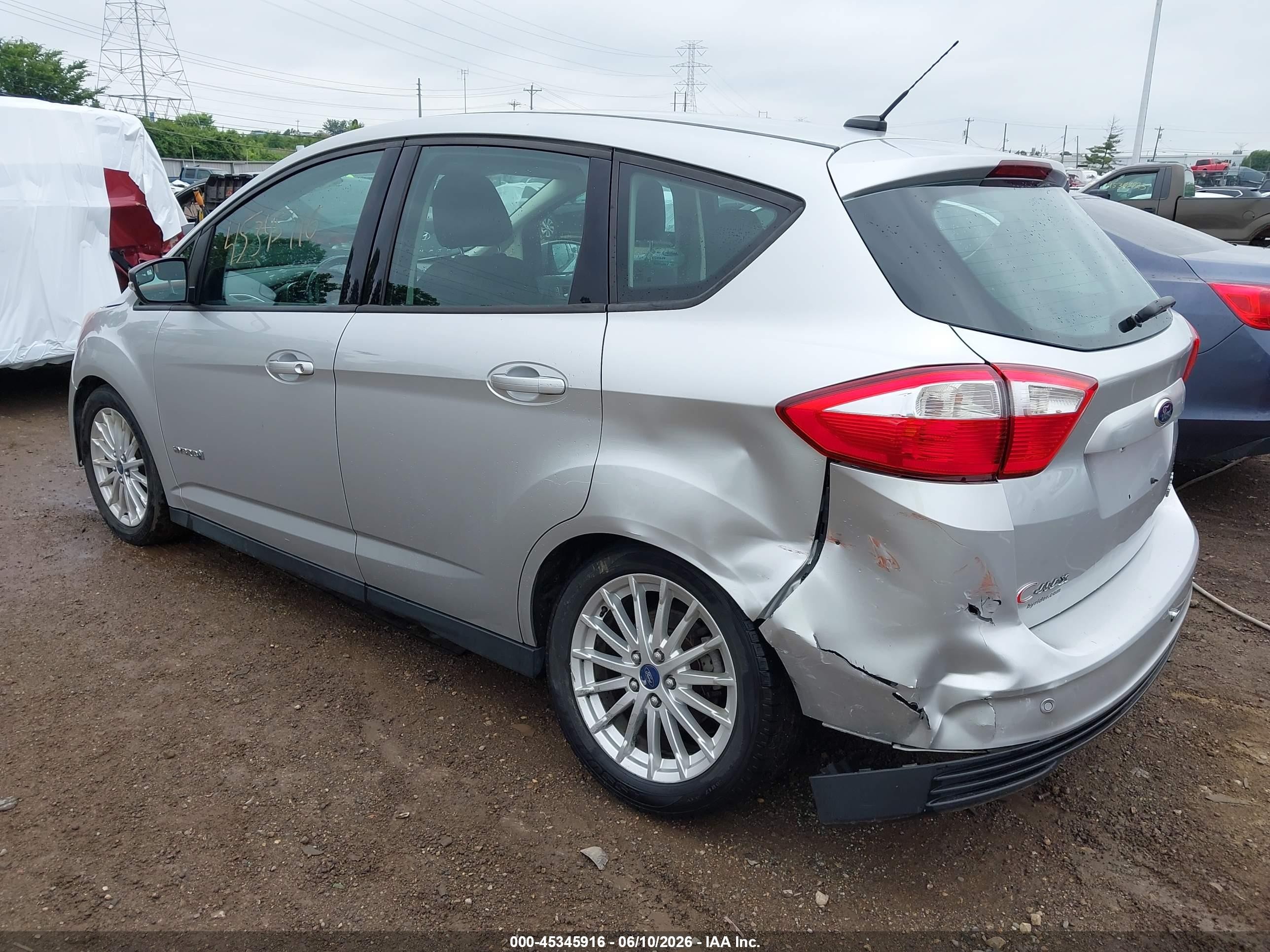 2013 Ford C-max Hybrid Se Silver vin: 1FADP5AU4DL540537