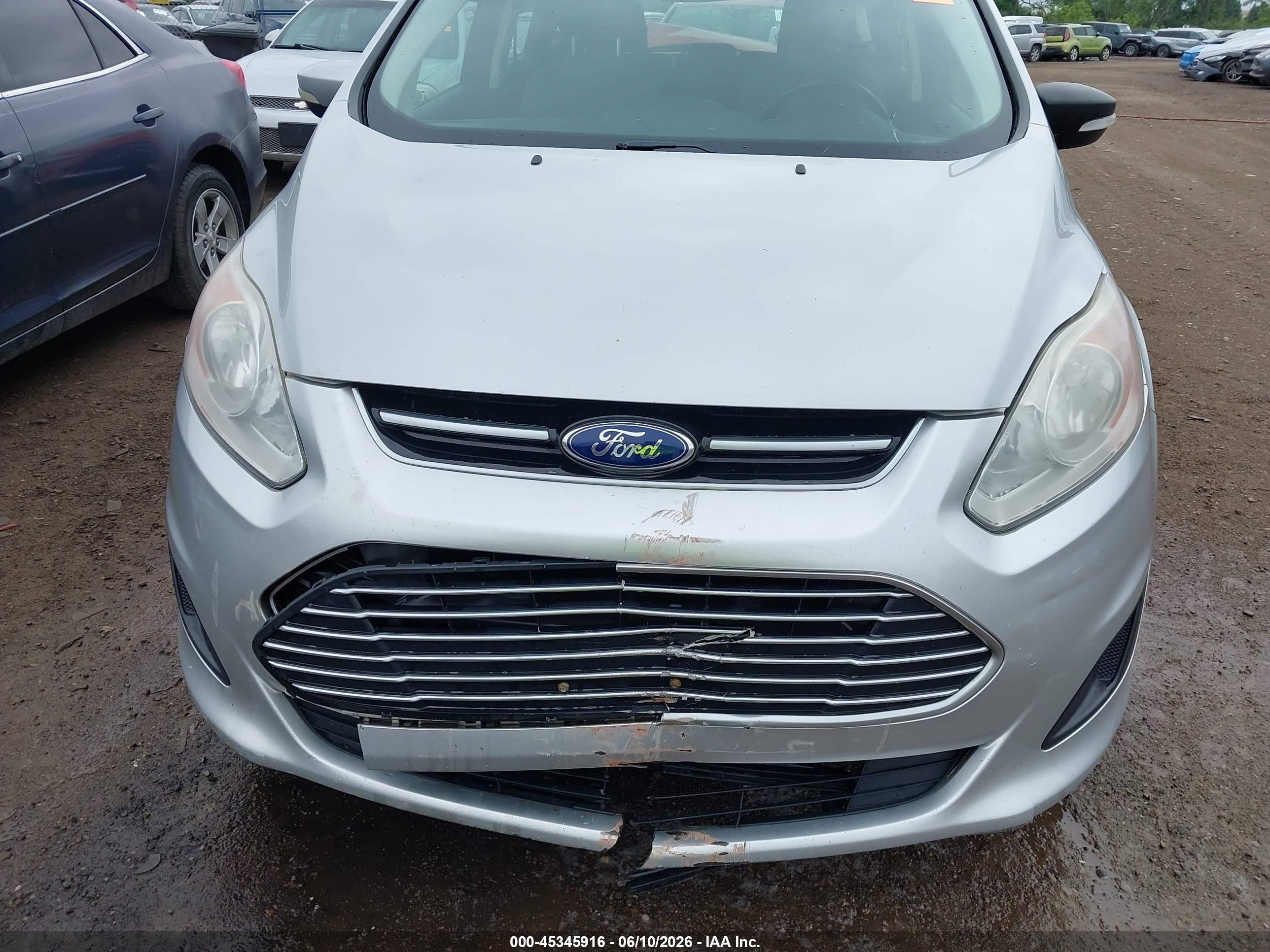 2013 Ford C-max Hybrid Se Silver vin: 1FADP5AU4DL540537