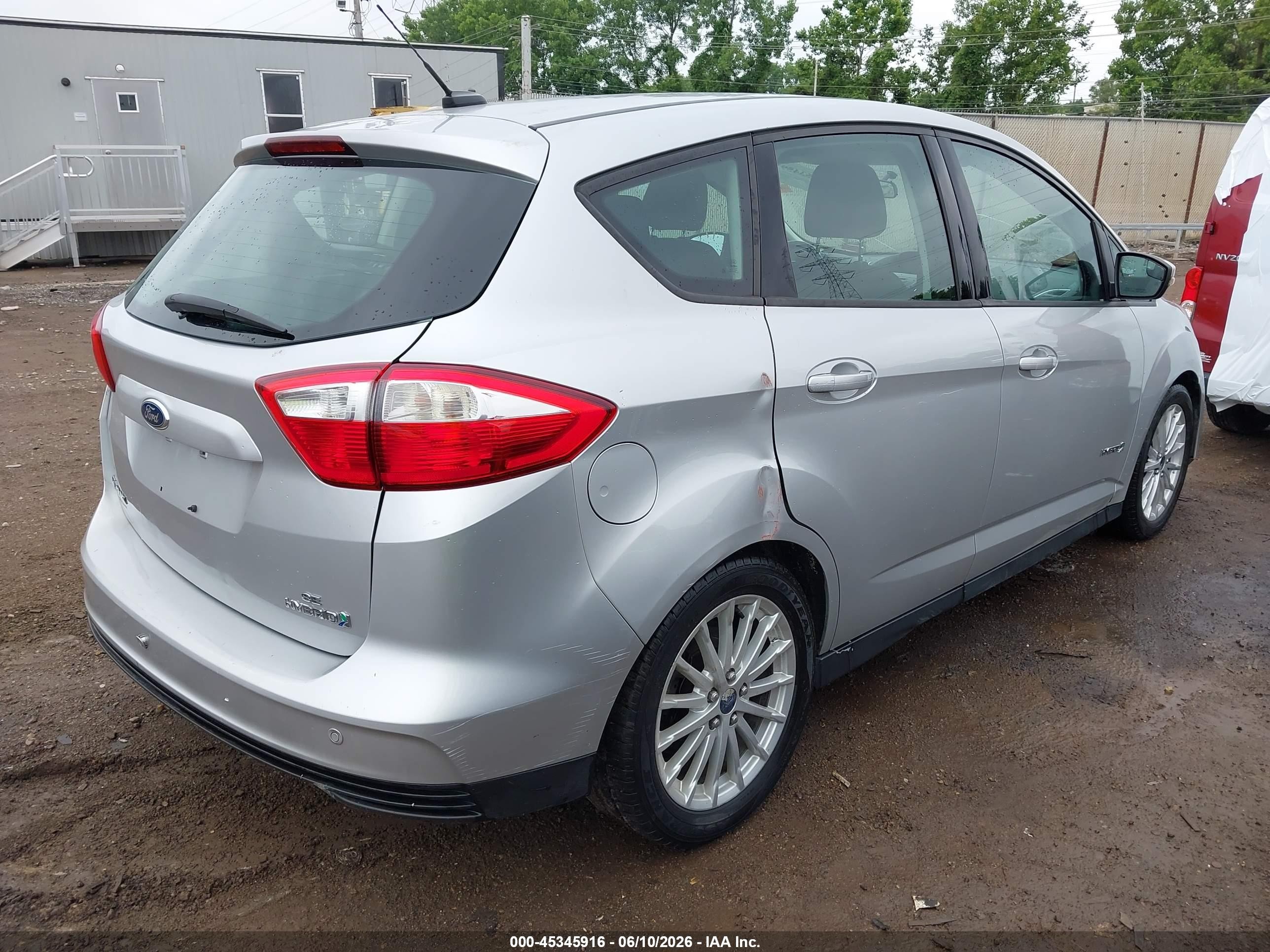 2013 Ford C-max Hybrid Se Silver vin: 1FADP5AU4DL540537