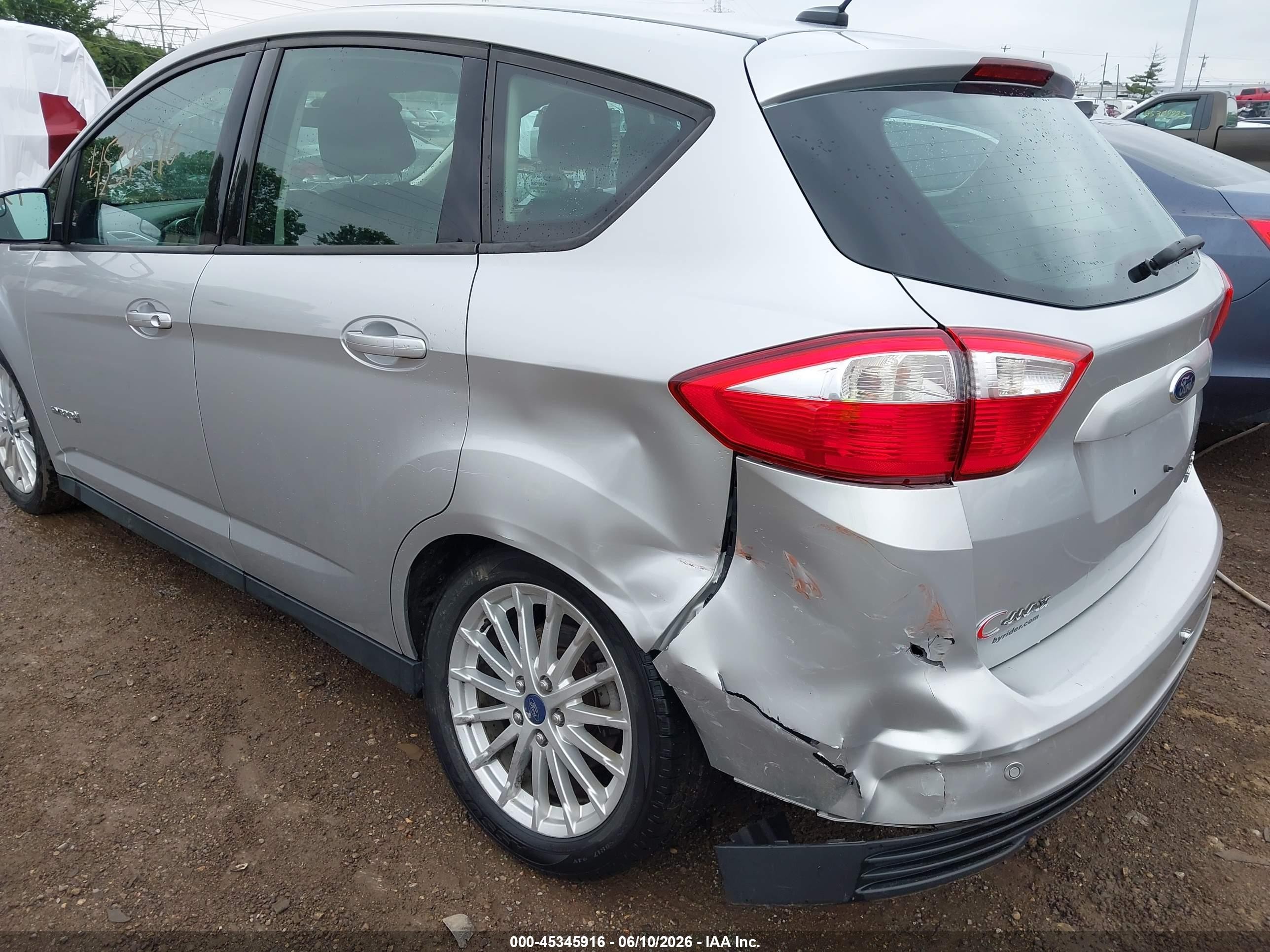 2013 Ford C-max Hybrid Se Silver vin: 1FADP5AU4DL540537