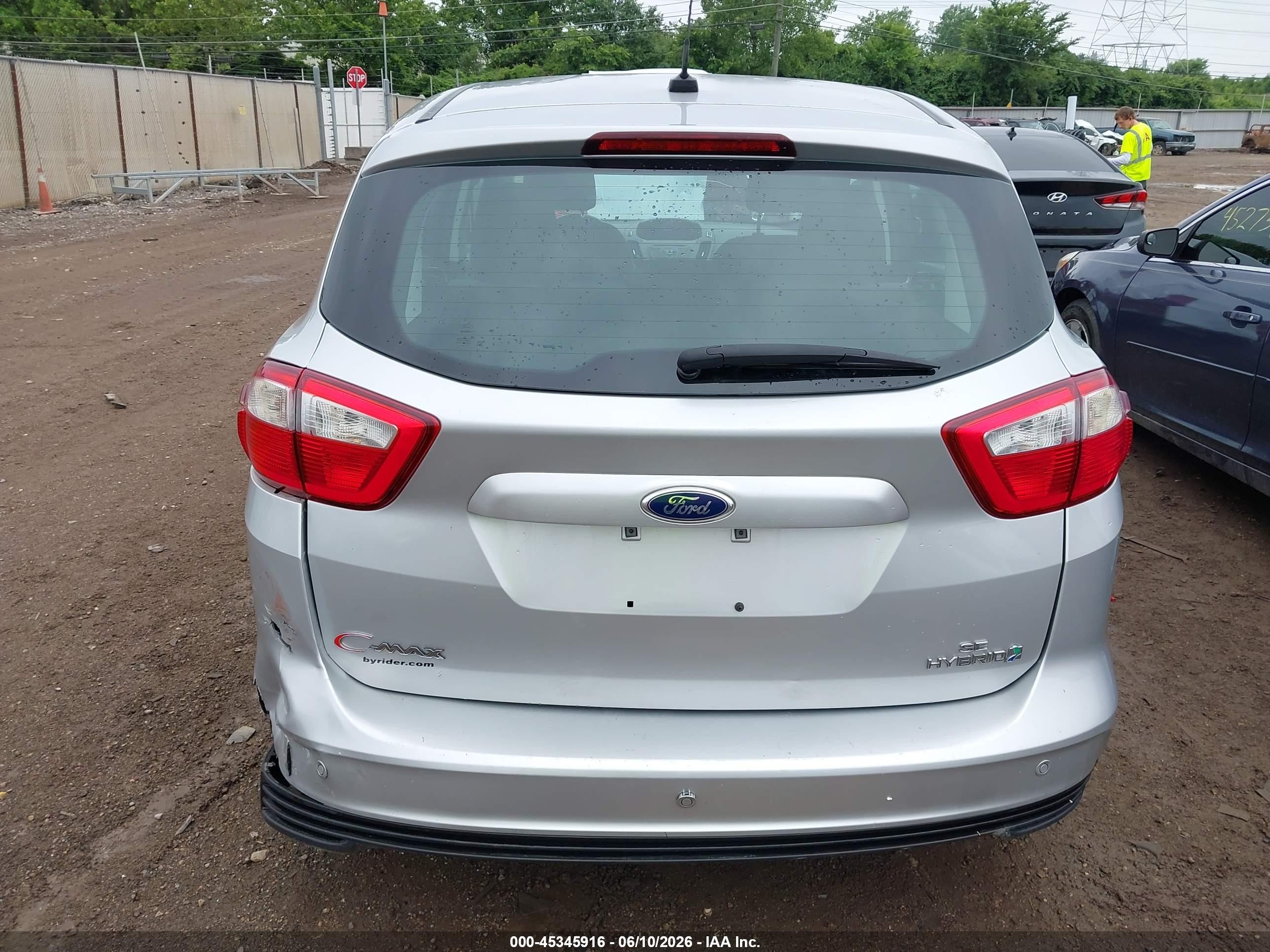 2013 Ford C-max Hybrid Se Silver vin: 1FADP5AU4DL540537