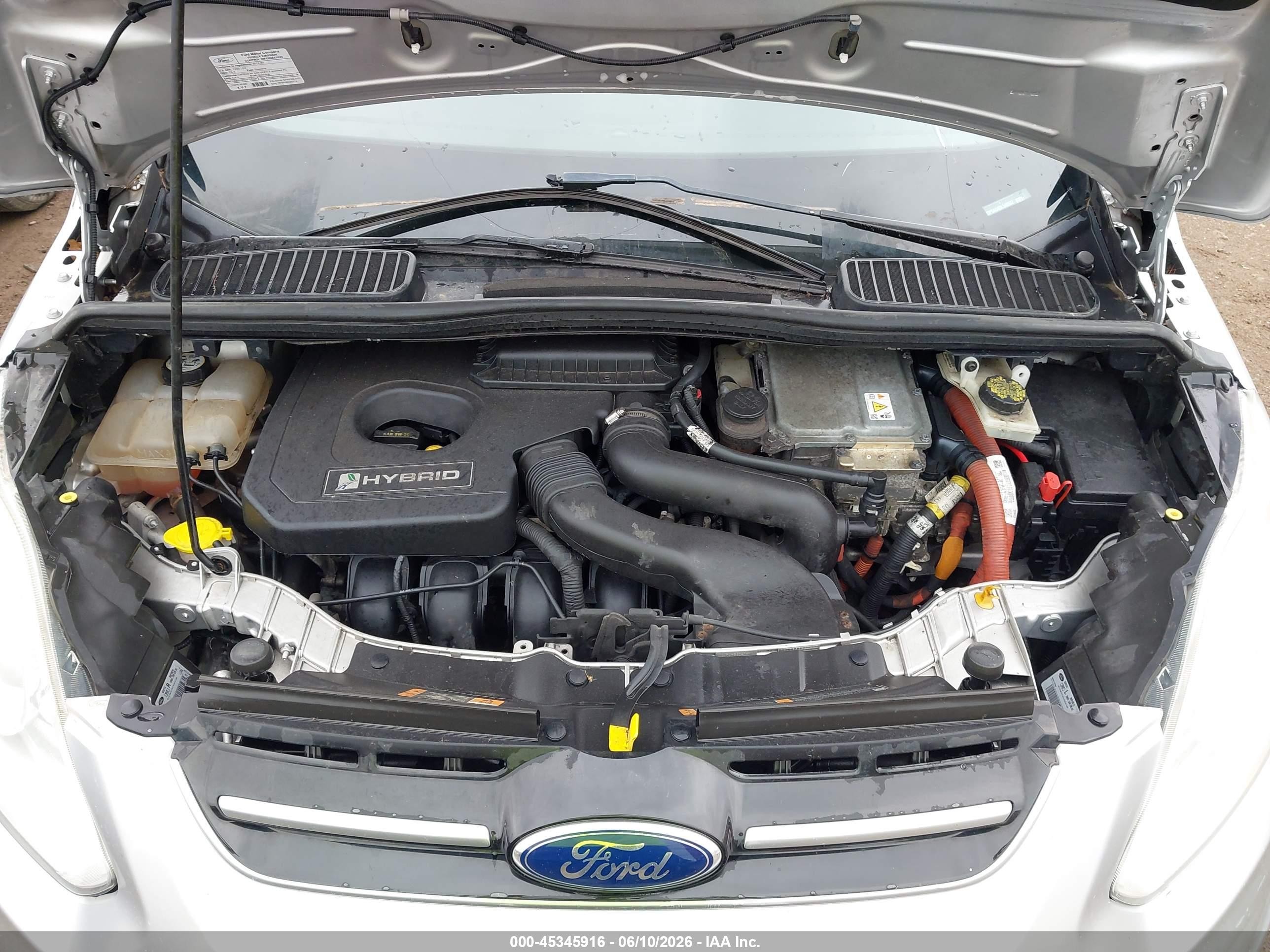 2013 Ford C-max Hybrid Se Silver vin: 1FADP5AU4DL540537