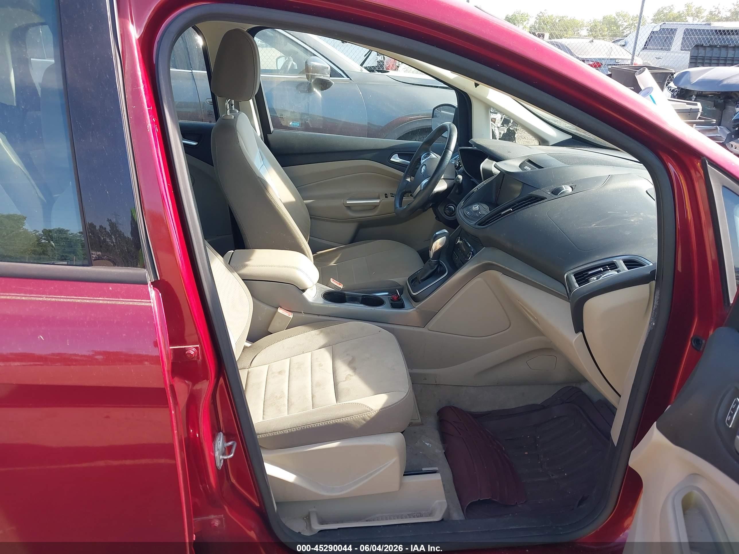 2013 Ford C-max Hybrid Se Темно-бордовый vin: 1FADP5AU4DL544636