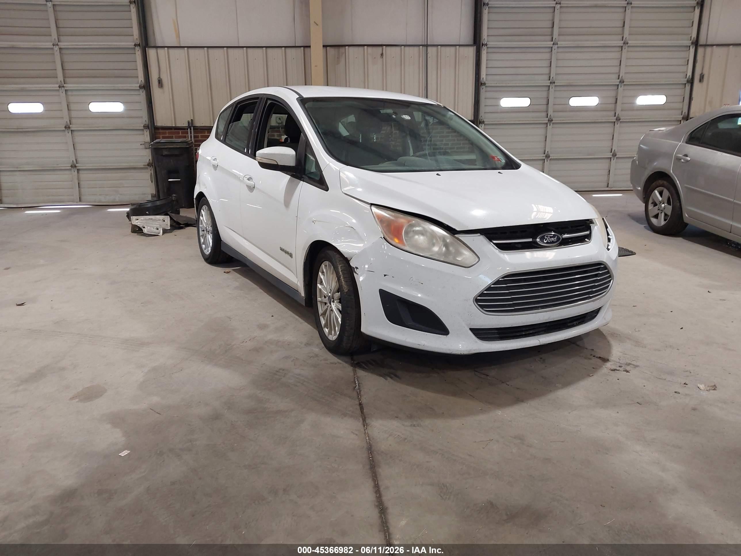 2013 Ford C-max Hybrid Se White vin: 1FADP5AU4DL556575