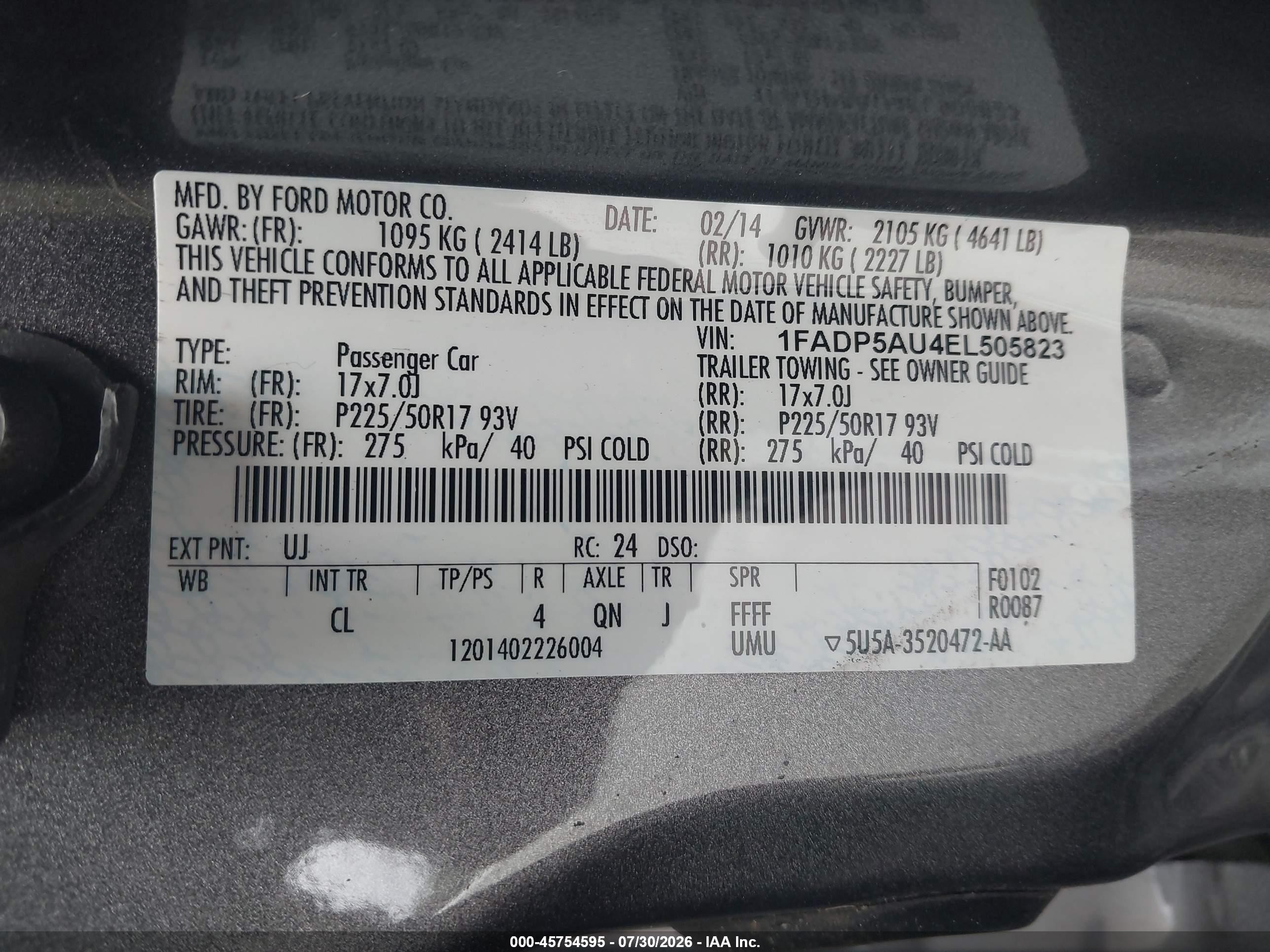 2014 Ford C-max Hybrid Se Gray vin: 1FADP5AU4EL505823