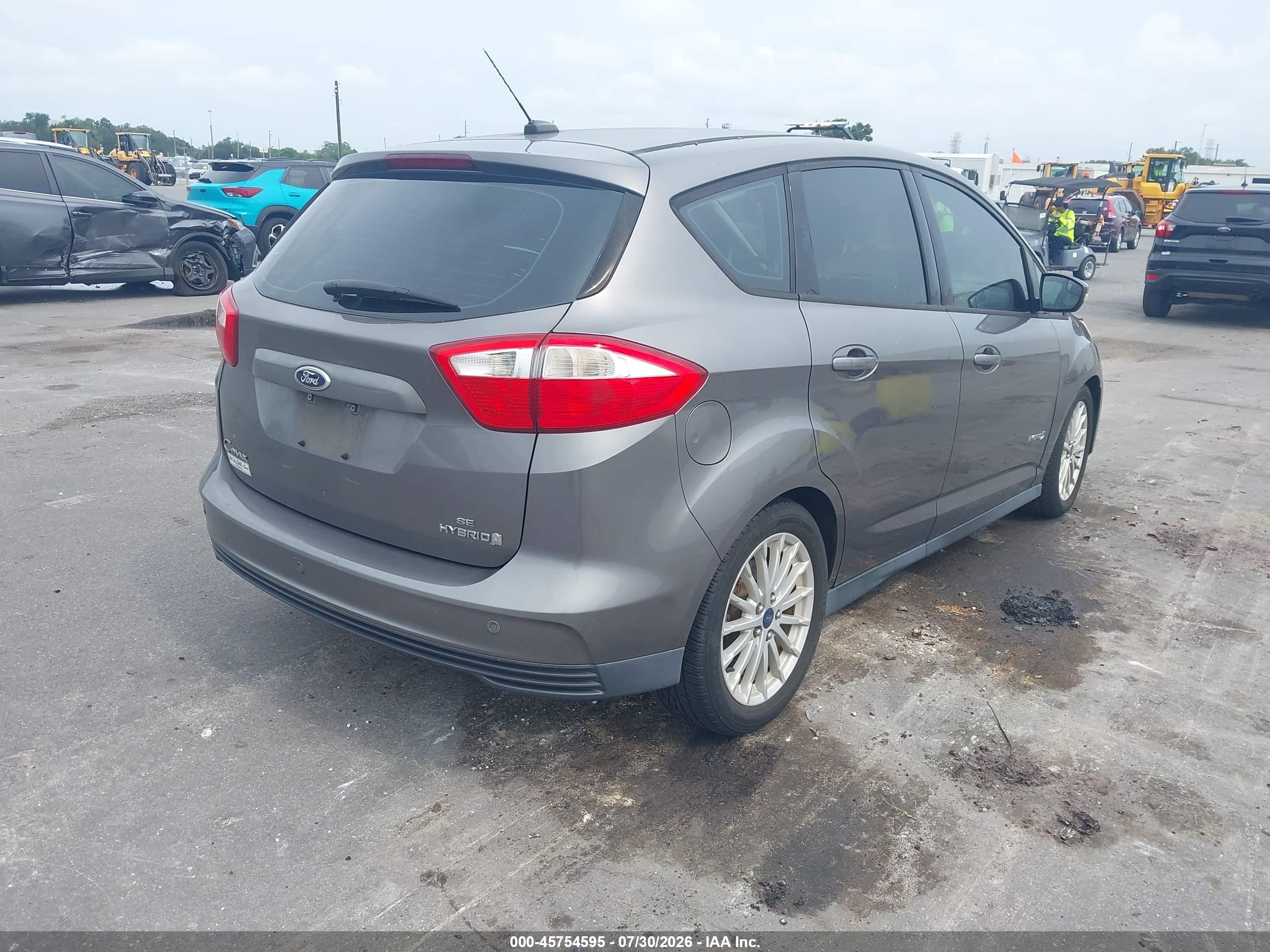 2014 Ford C-max Hybrid Se Gray vin: 1FADP5AU4EL505823