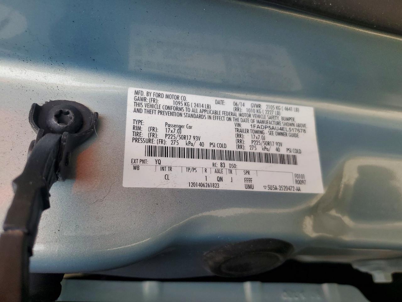 2014 Ford C-max Se Green vin: 1FADP5AU4EL517678