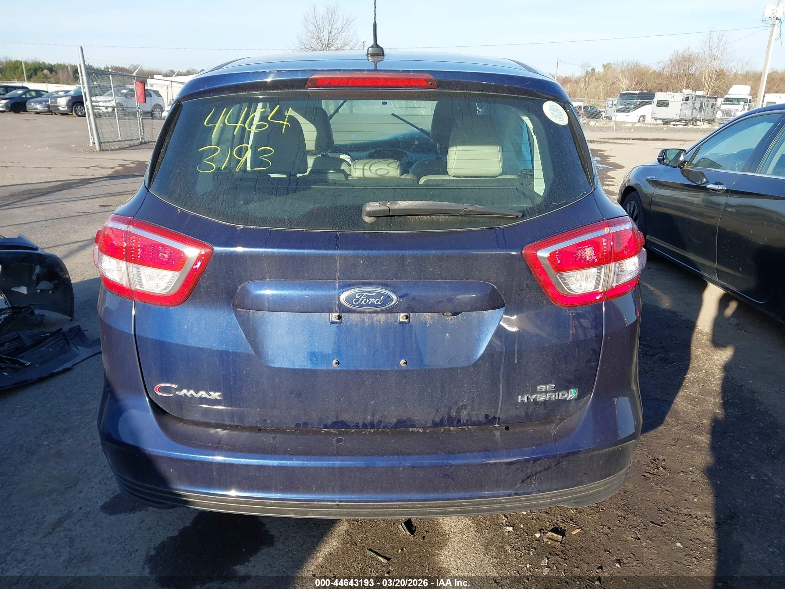 2017 Ford C-max Hybrid Se Blue vin: 1FADP5AU4HL105278