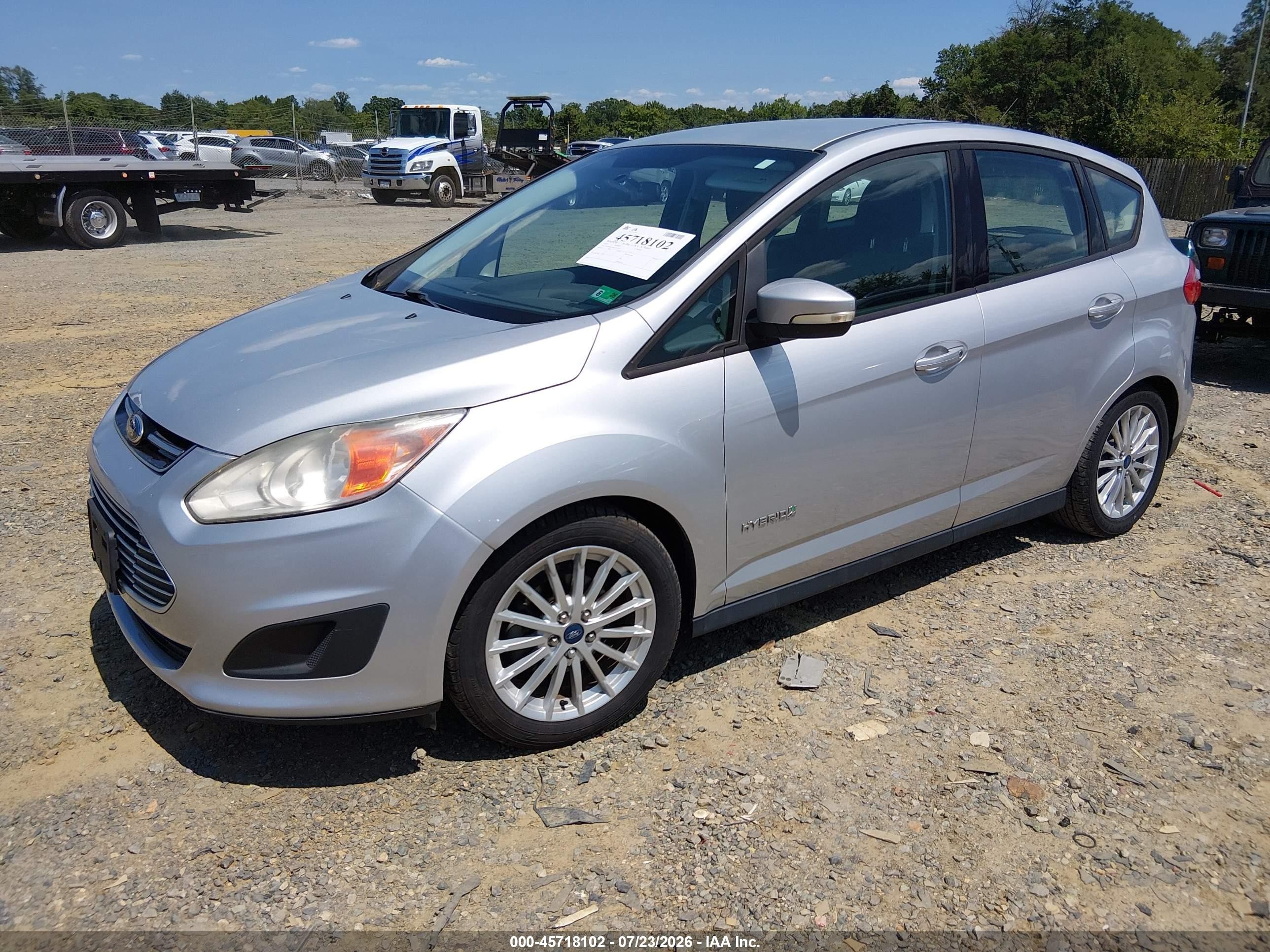 2013 Ford C-max Hybrid Se Silver vin: 1FADP5AU5DL502170