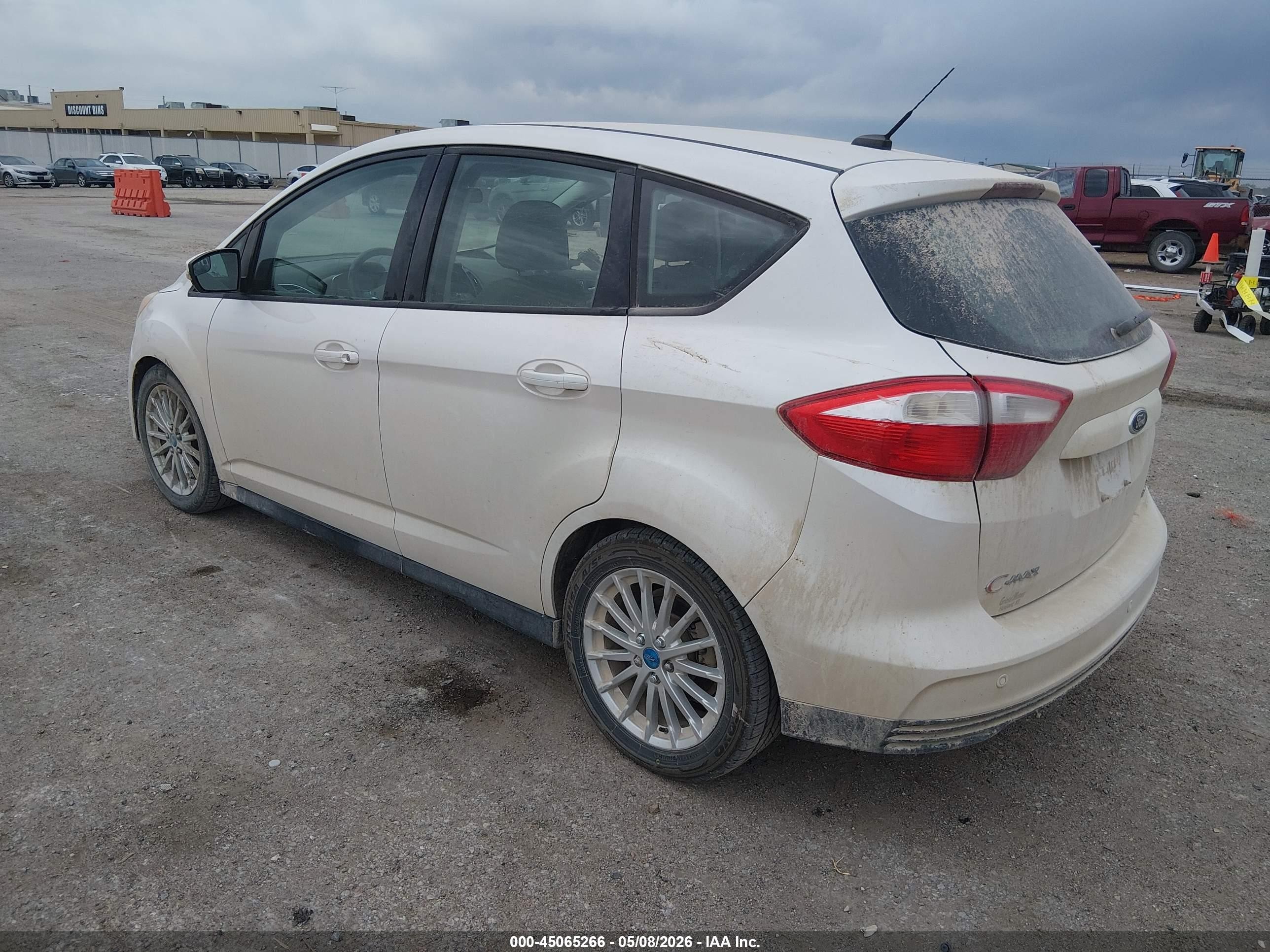 2013 Ford C-max Hybrid Se White vin: 1FADP5AU5DL521205