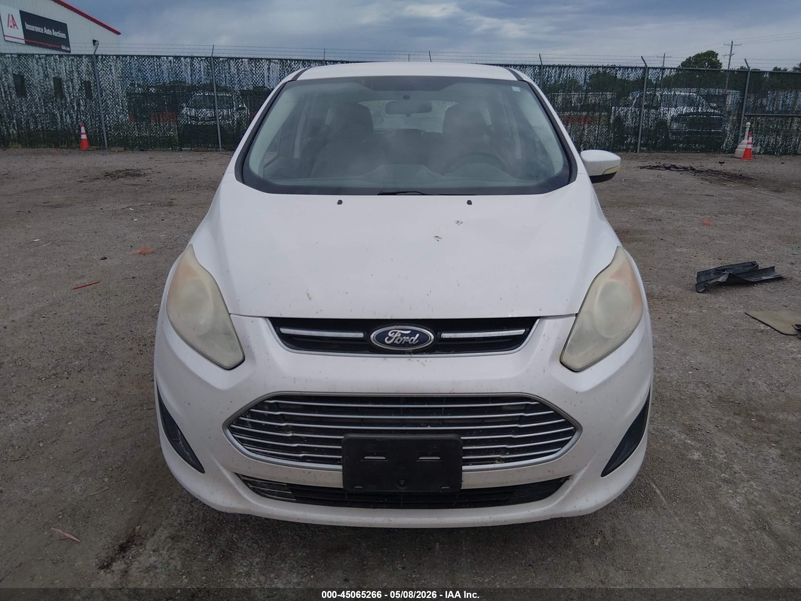 2013 Ford C-max Hybrid Se White vin: 1FADP5AU5DL521205