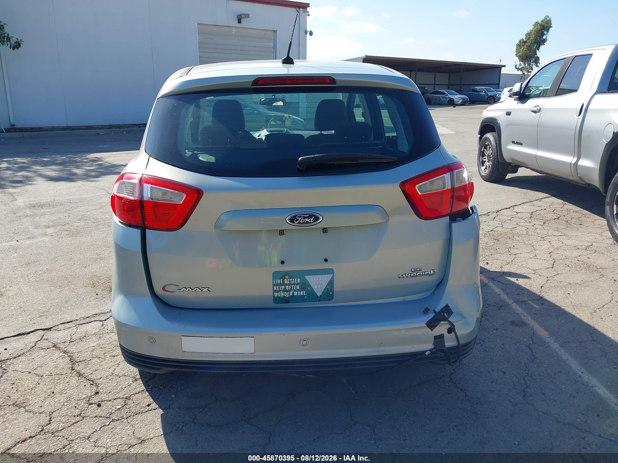 2013 Ford C-max Hybrid Se Blue vin: 1FADP5AU5DL537050